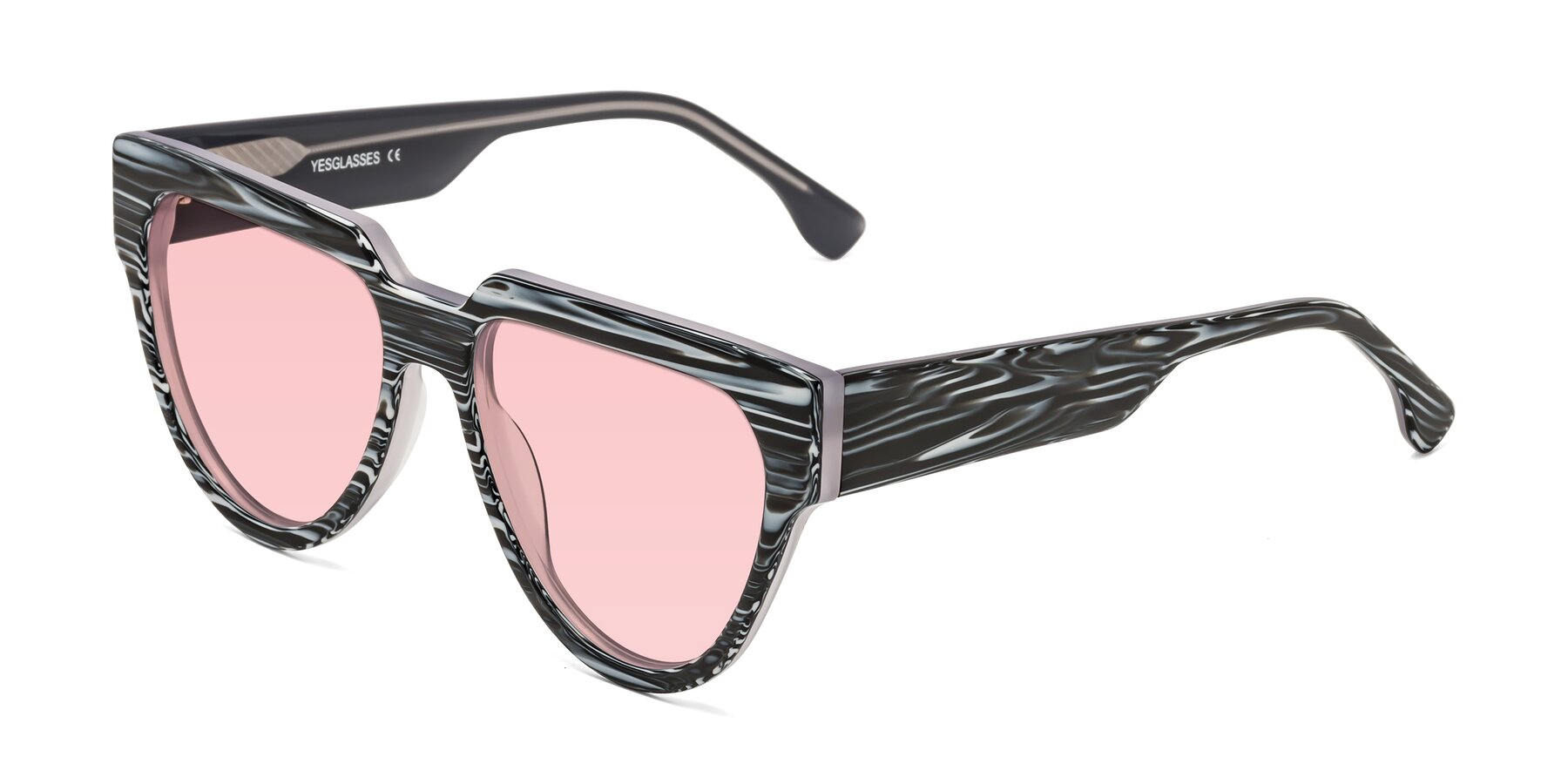 Angle of Yorke in Zebra-Print with Light Garnet Tinted Lenses