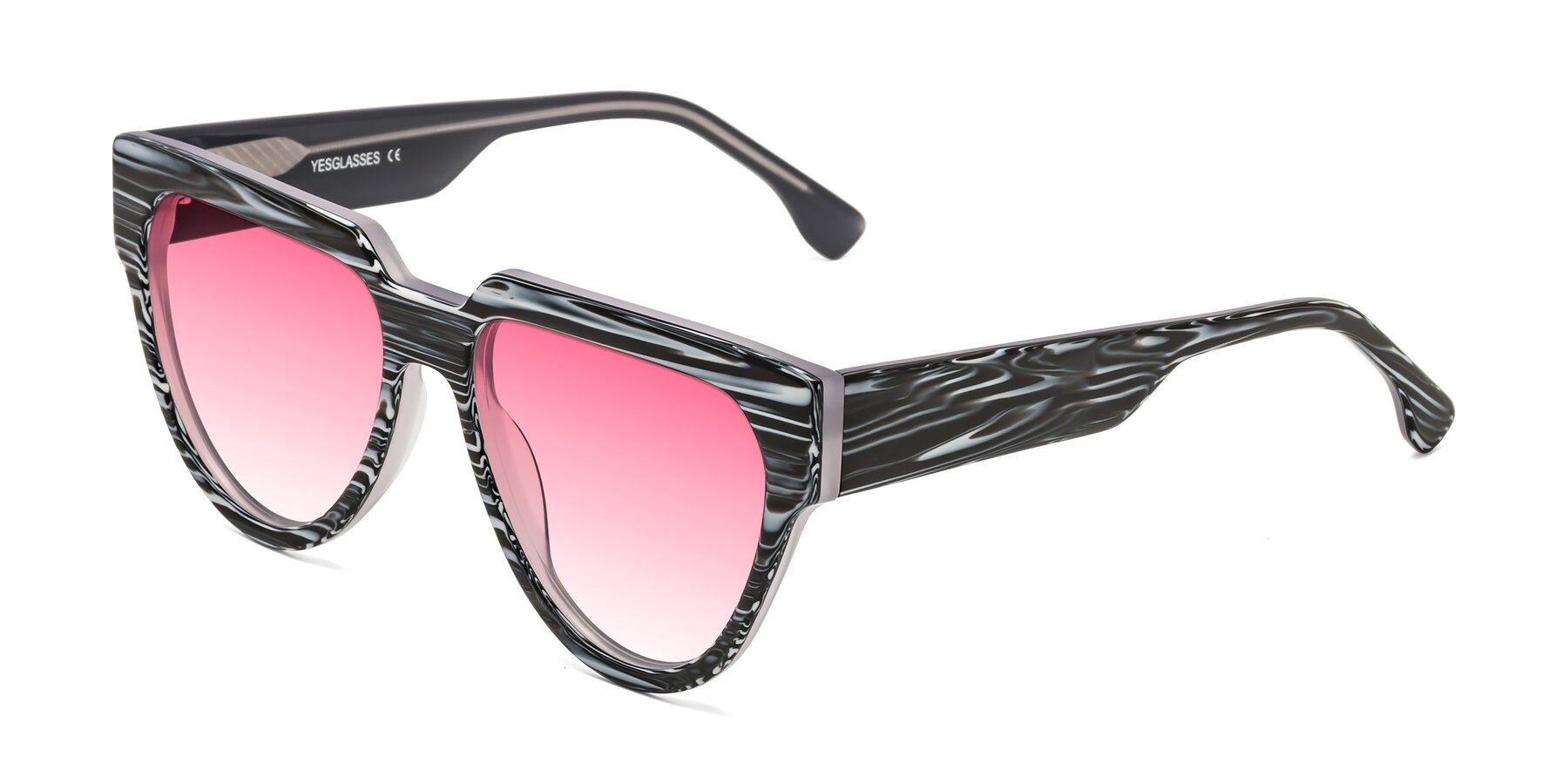 Angle of Yorke in Zebra-Print with Pink Gradient Lenses