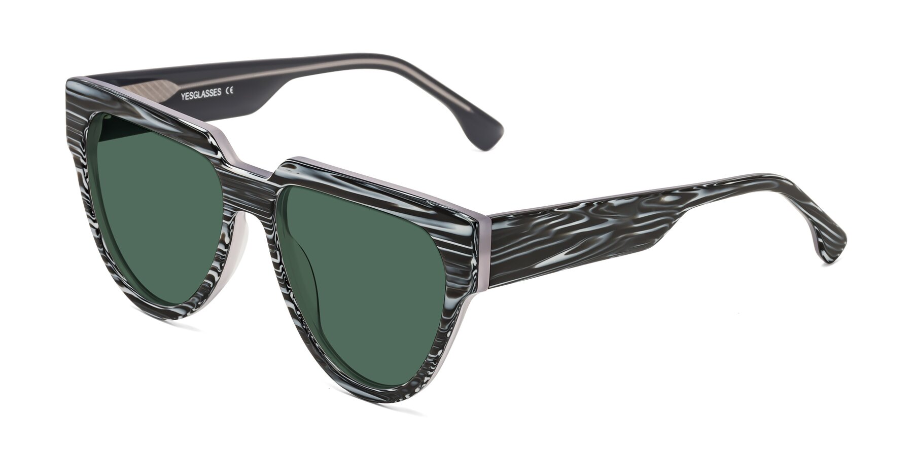 Angle of Yorke in Zebra-Print with Green Polarized Lenses