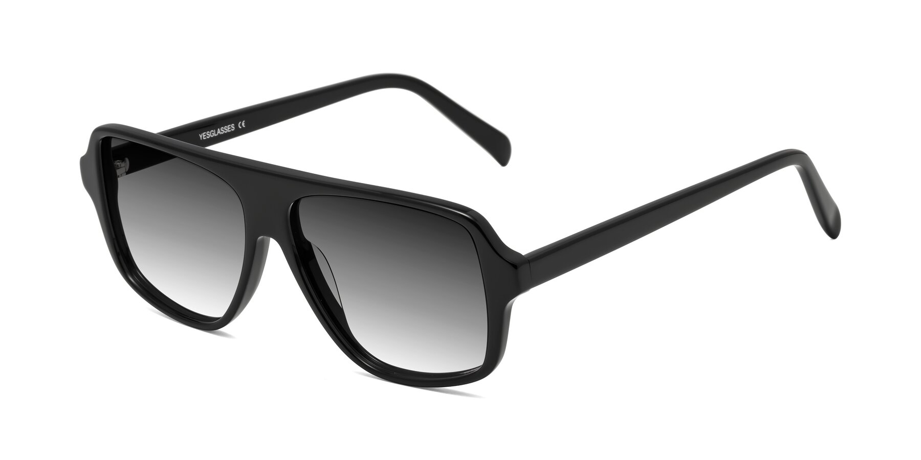 Angle of O'Leary in Black with Gray Gradient Lenses