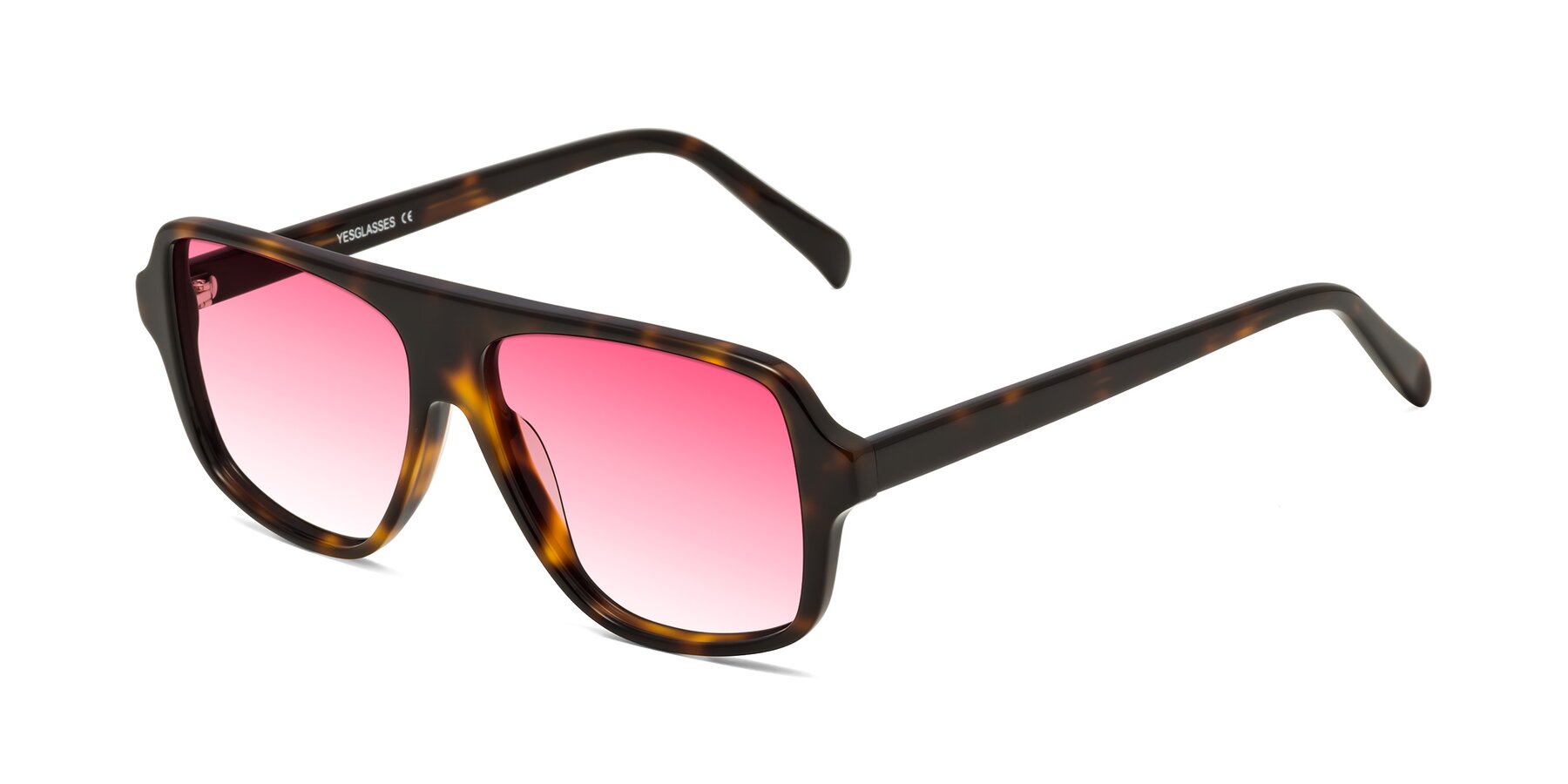 Angle of O'Leary in Tortoise with Pink Gradient Lenses