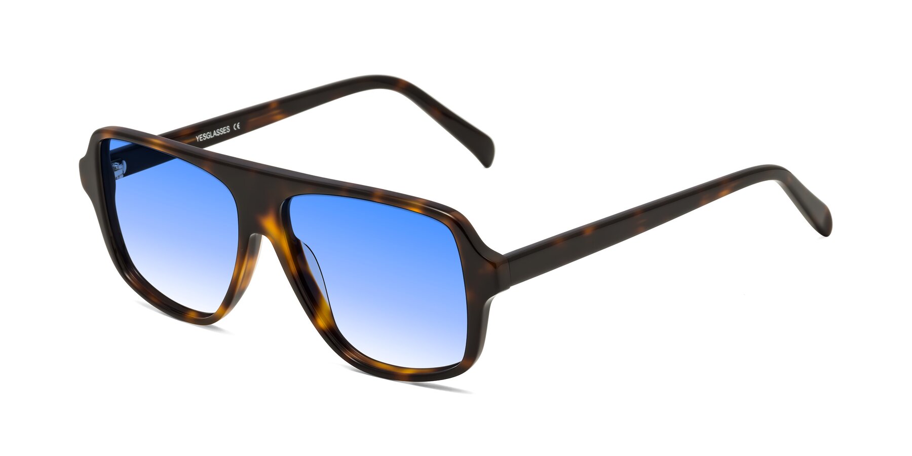 Angle of O'Leary in Tortoise with Blue Gradient Lenses