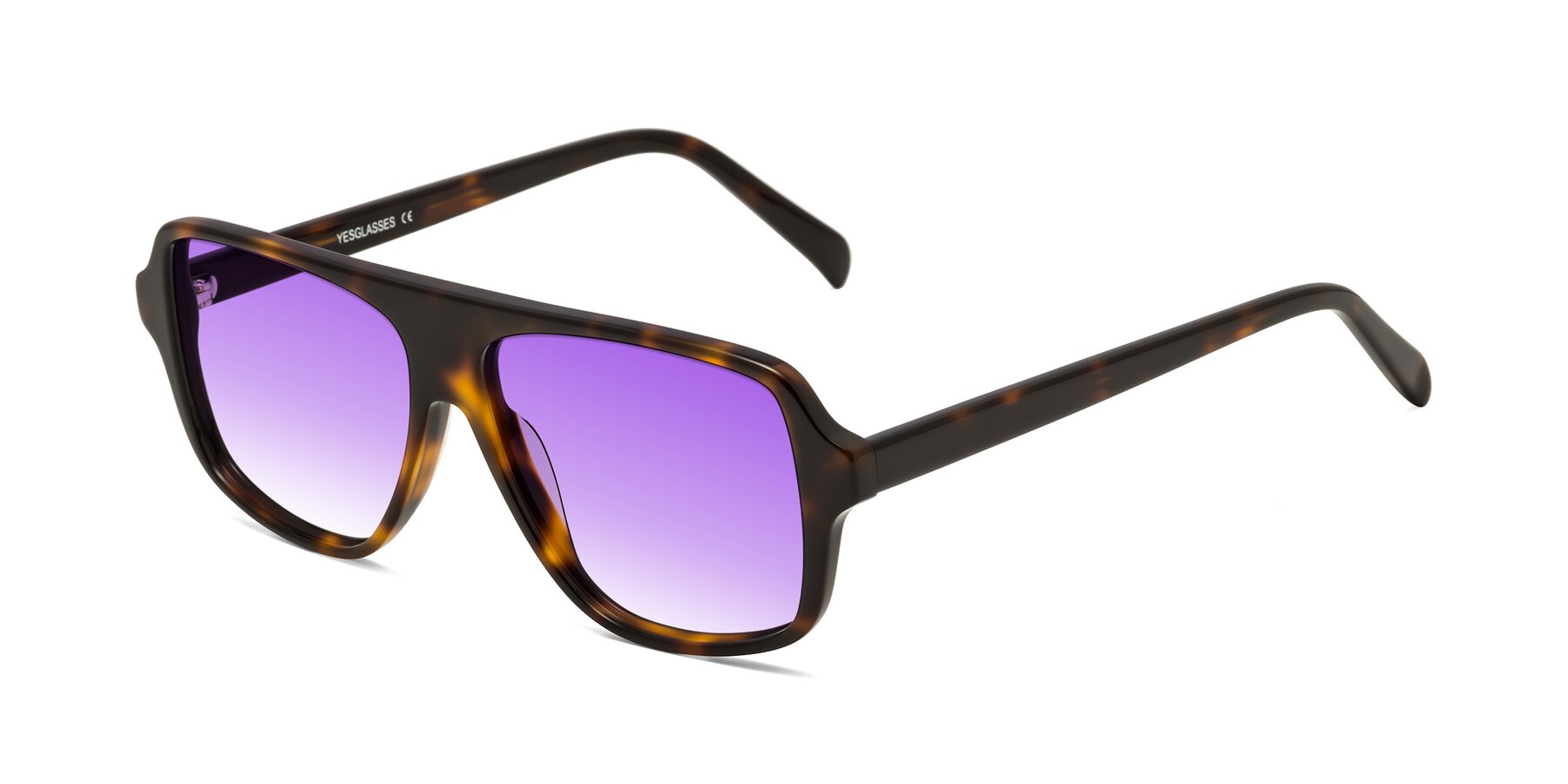 Angle of O'Leary in Tortoise with Purple Gradient Lenses