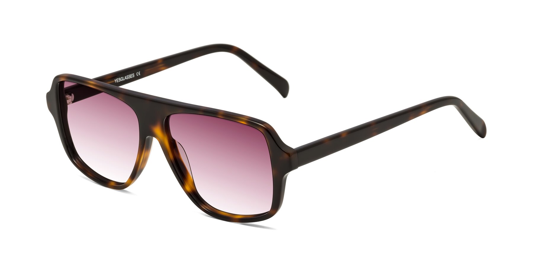 Angle of O'Leary in Tortoise with Wine Gradient Lenses