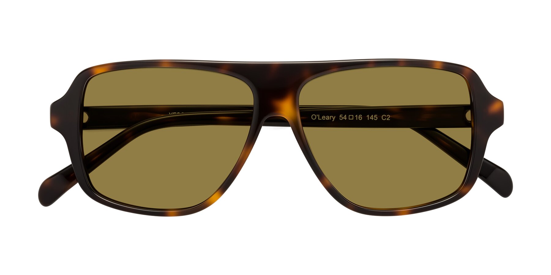 Folded Front of O'Leary in Tortoise with Brown Polarized Lenses