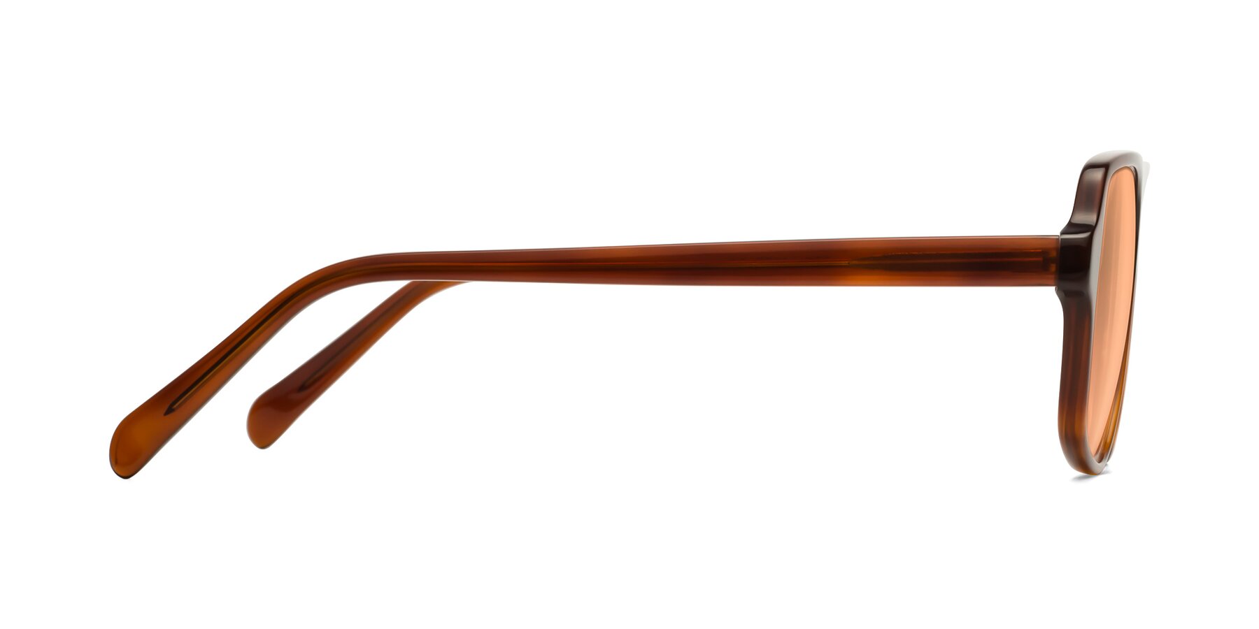 Side of O'Leary in Maple Syrup with Light Orange Tinted Lenses