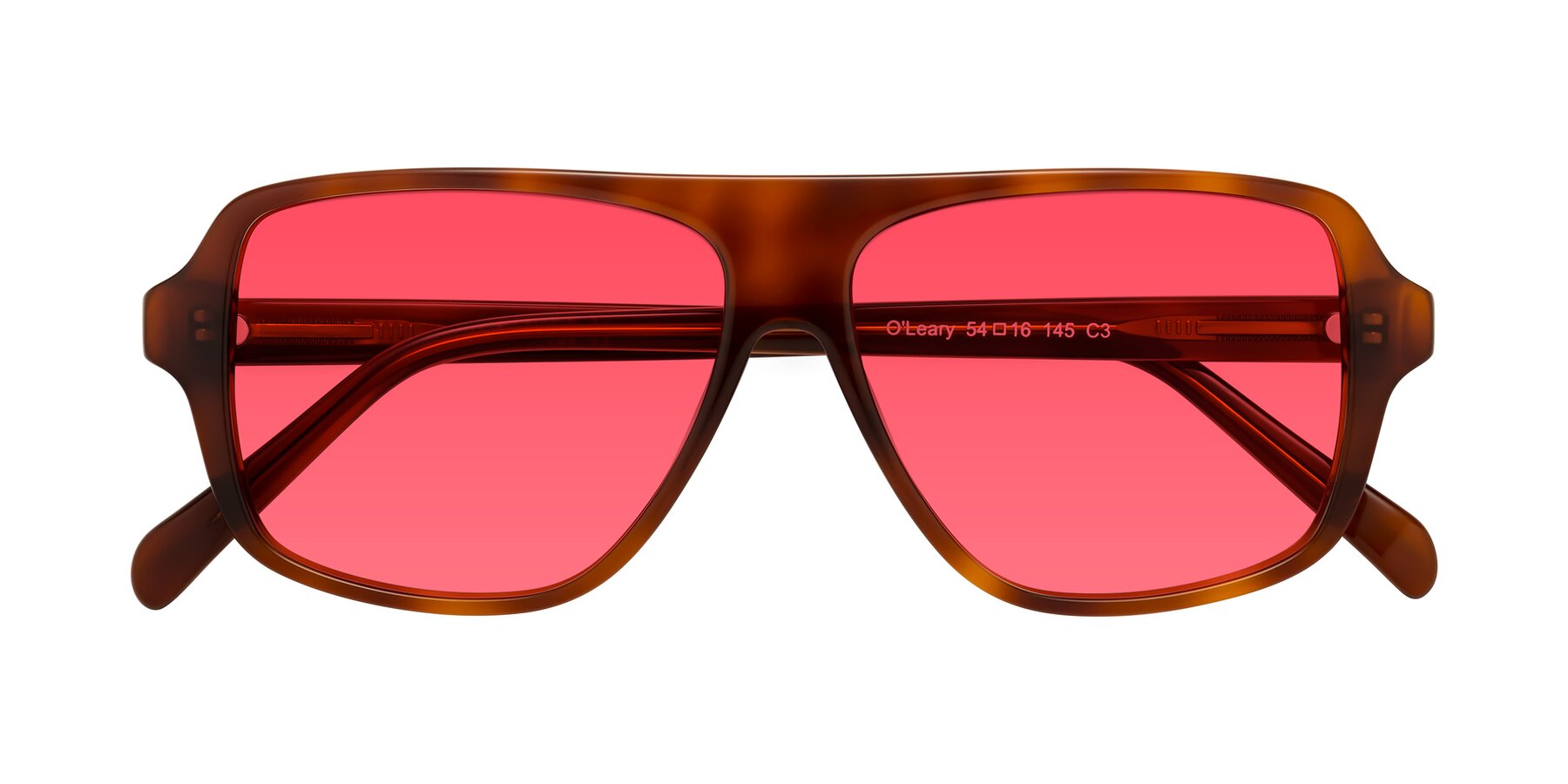 Folded Front of O'Leary in Maple Syrup with Red Tinted Lenses