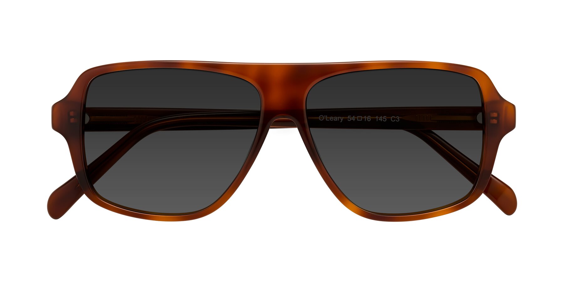 Folded Front of O'Leary in Maple Syrup with Gray Tinted Lenses