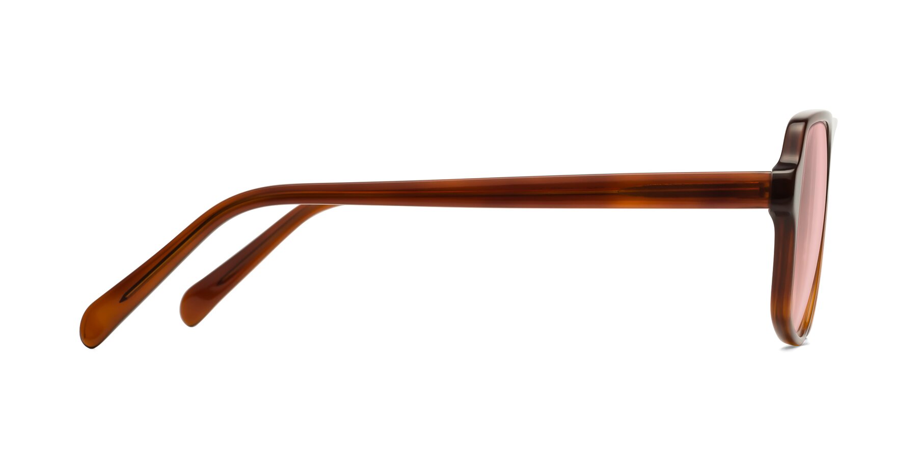 Side of O'Leary in Maple Syrup with Light Garnet Tinted Lenses