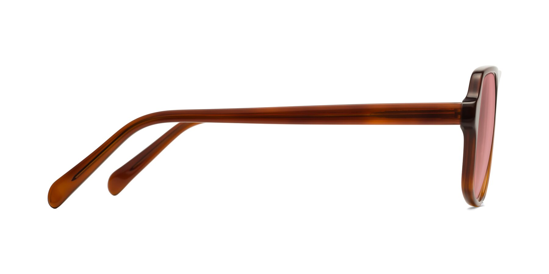 Side of O'Leary in Maple Syrup with Medium Garnet Tinted Lenses