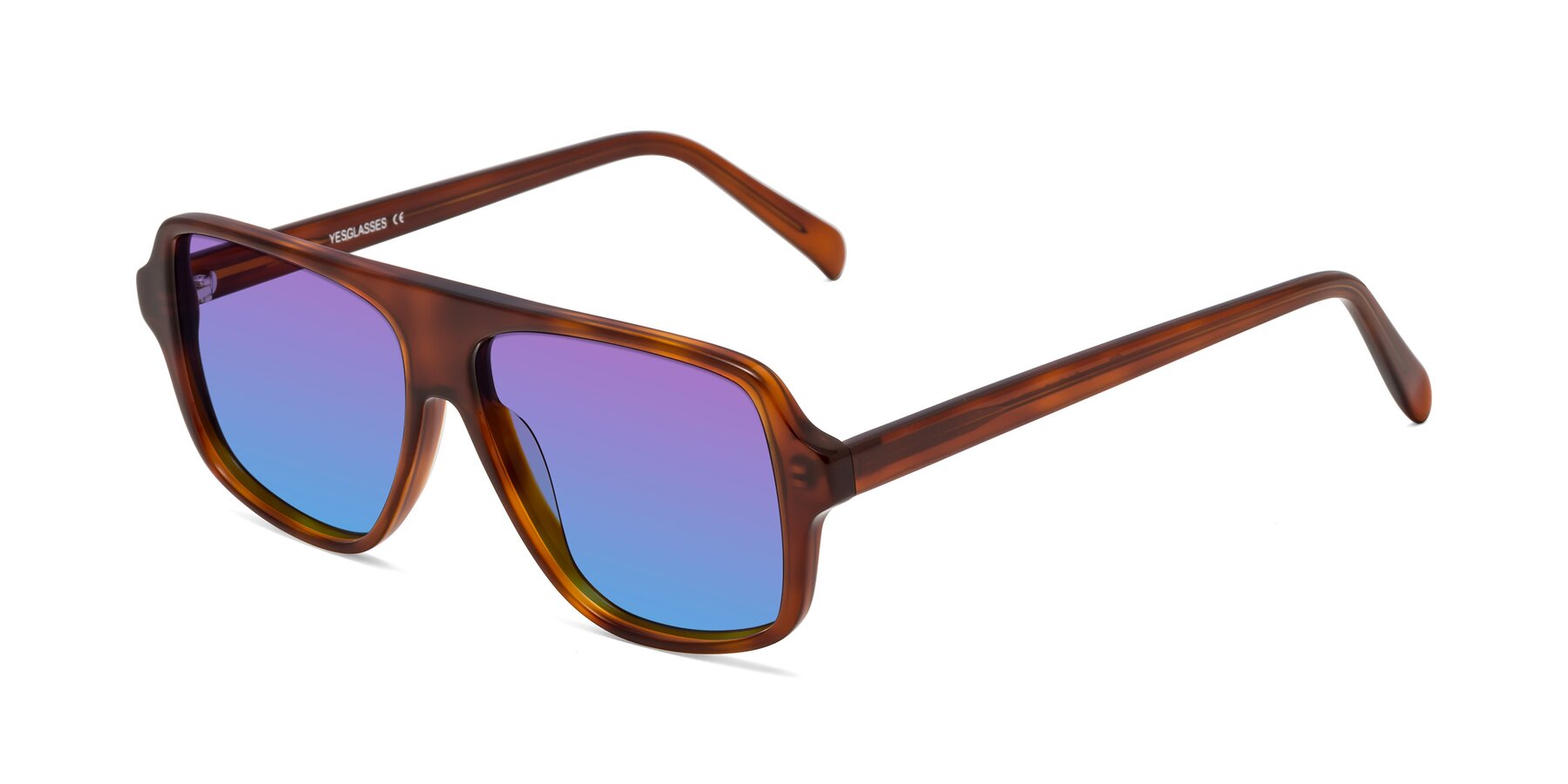 Angle of O'Leary in Maple Syrup with Purple / Blue Gradient Lenses