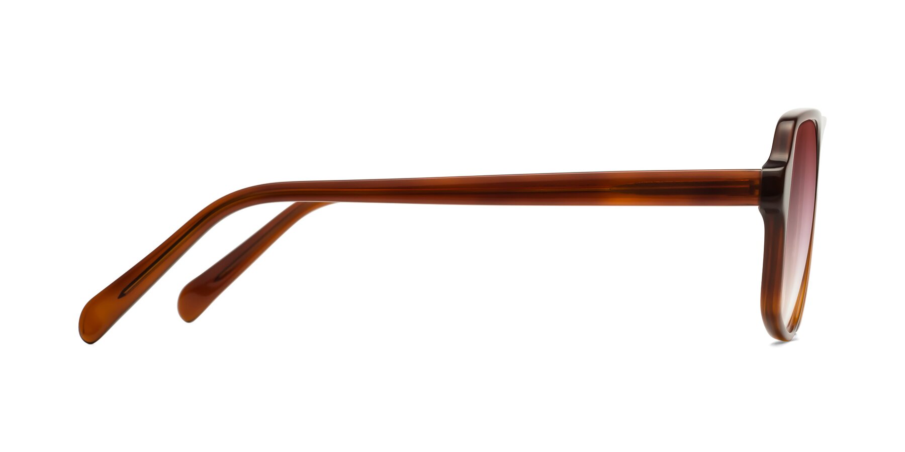 Side of O'Leary in Maple Syrup with Garnet Gradient Lenses