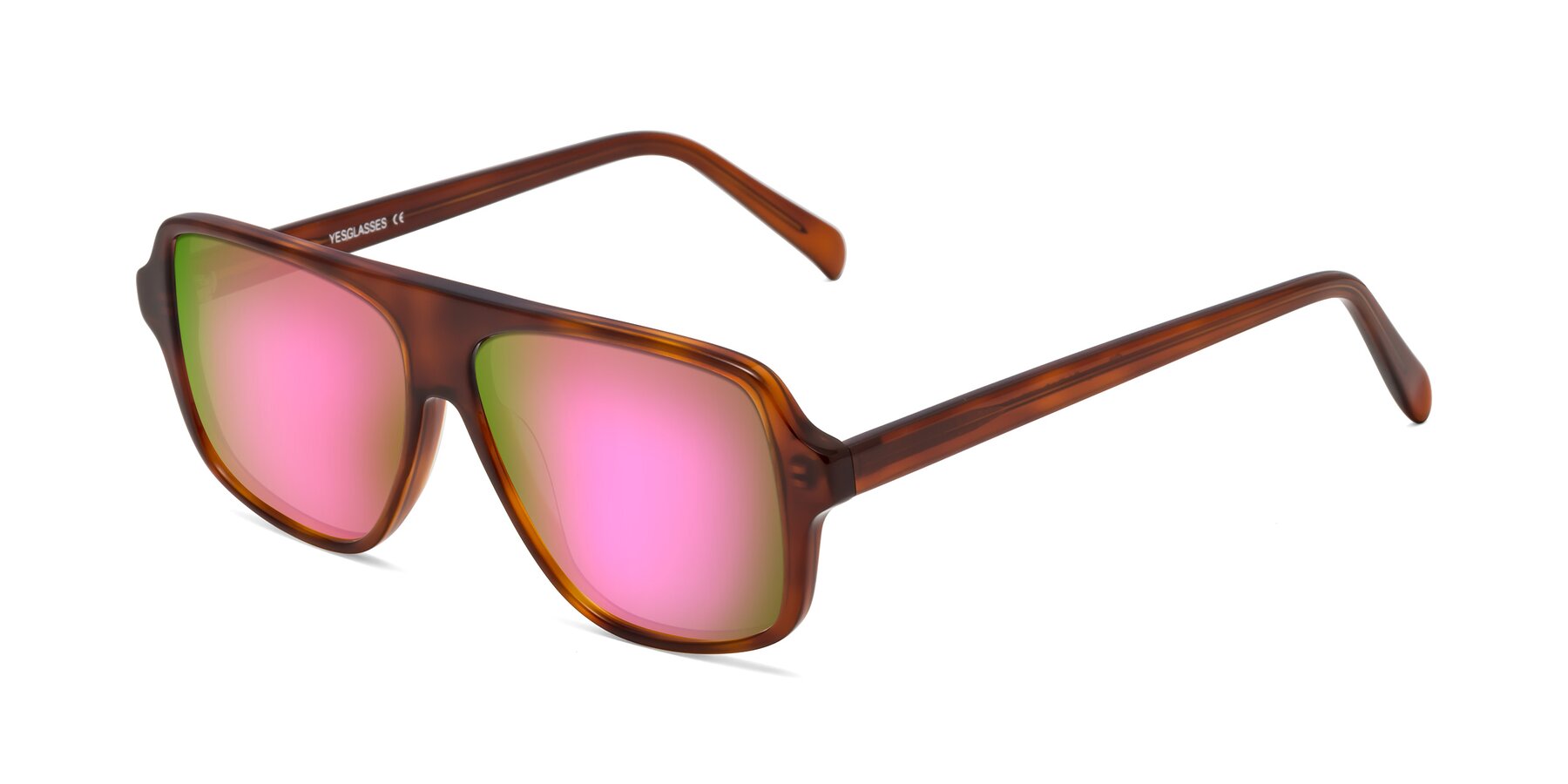Angle of O'Leary in Maple Syrup with Pink Mirrored Lenses