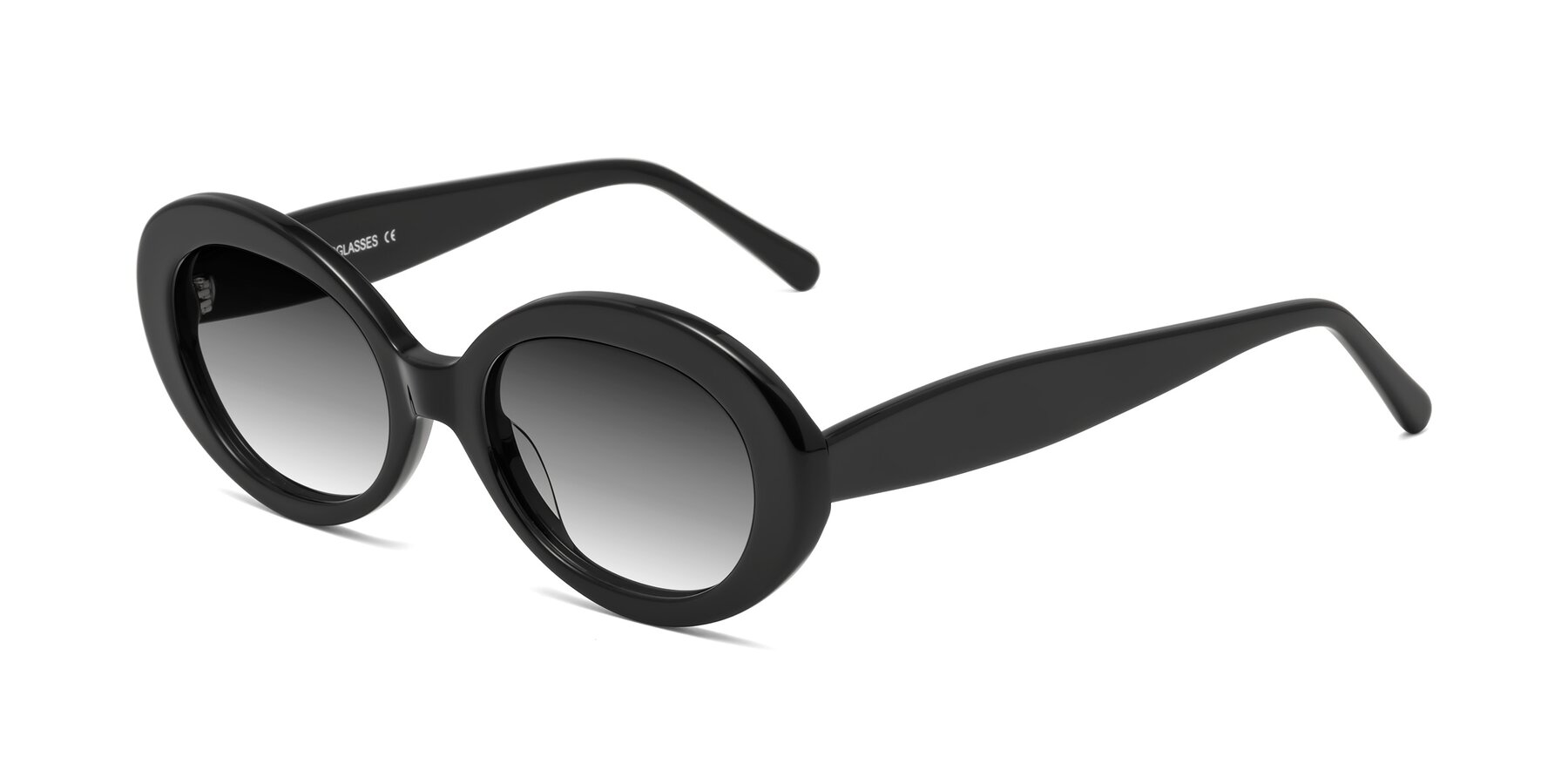 Angle of Fair in Black with Gray Gradient Lenses