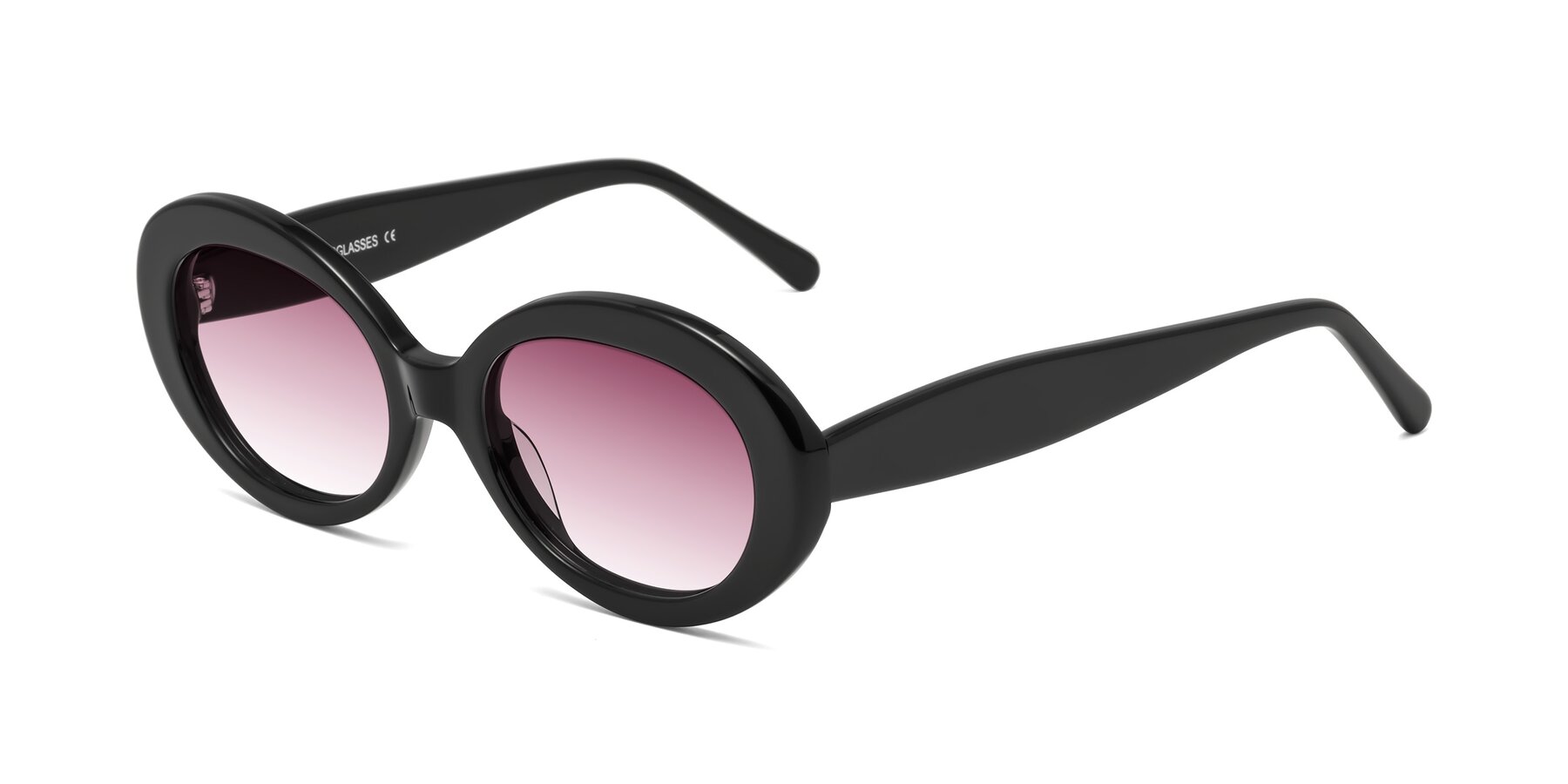 Angle of Fair in Black with Wine Gradient Lenses