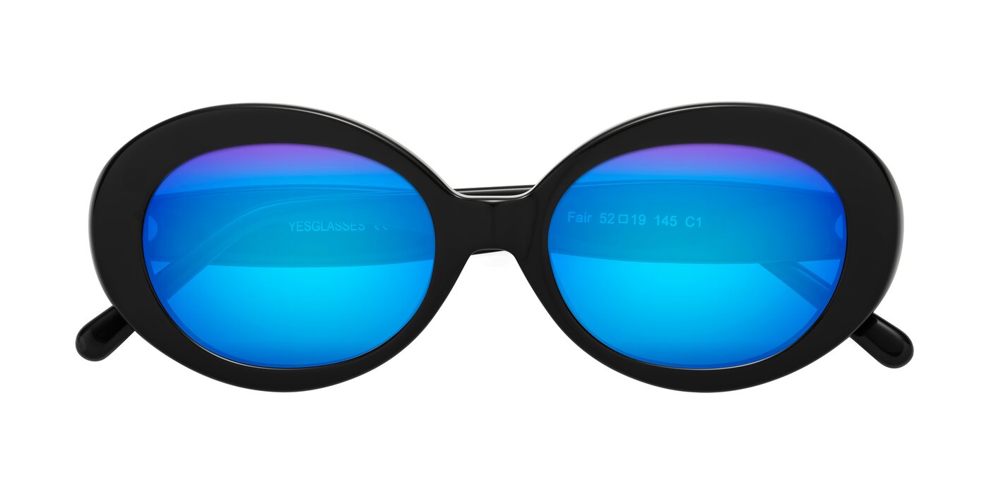 Fair - Black Flash Mirrored Sunglasses