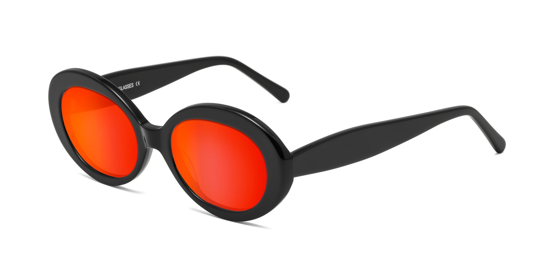 Angle of Fair in Black with Red Gold Mirrored Lenses