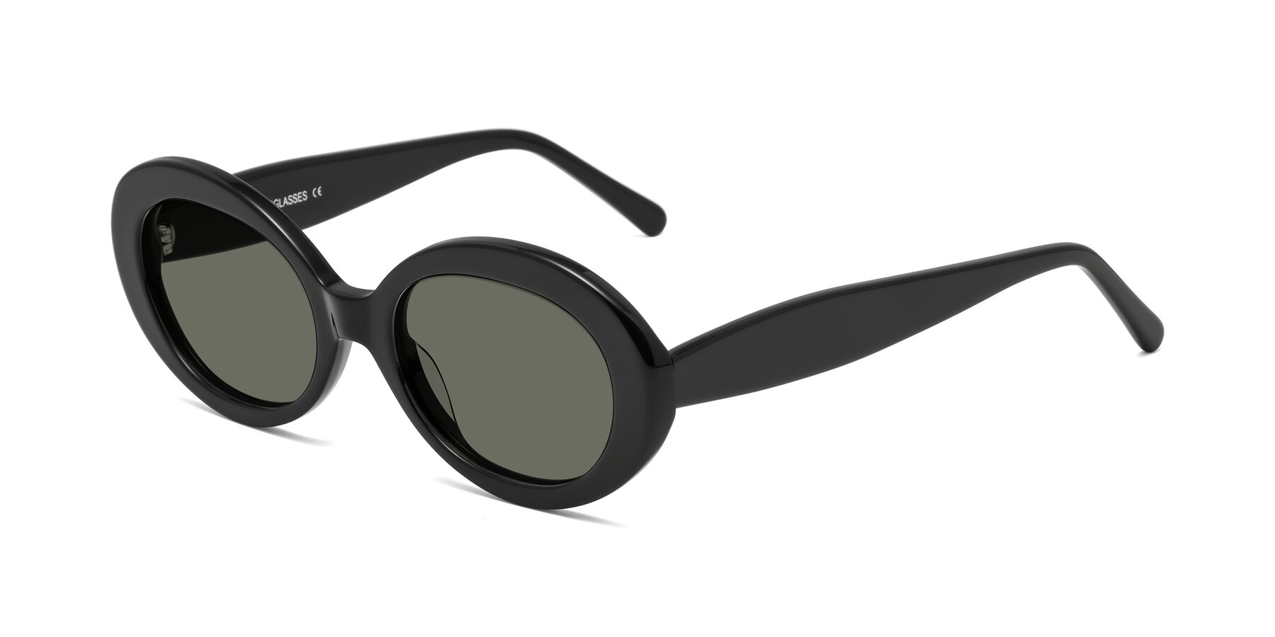 Angle of Fair in Black with Gray Polarized Lenses