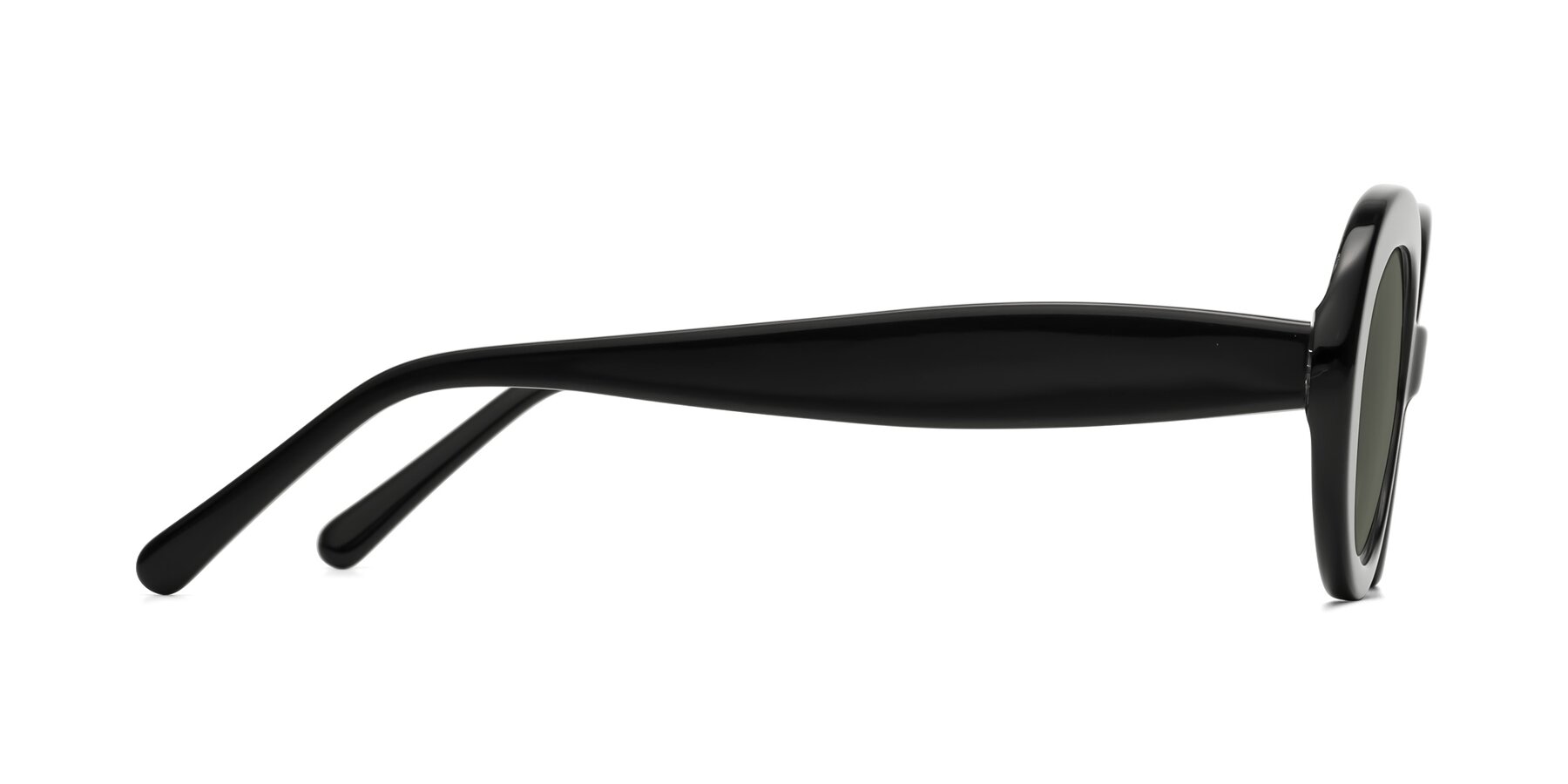 Side of Fair in Black with Gray Polarized Lenses