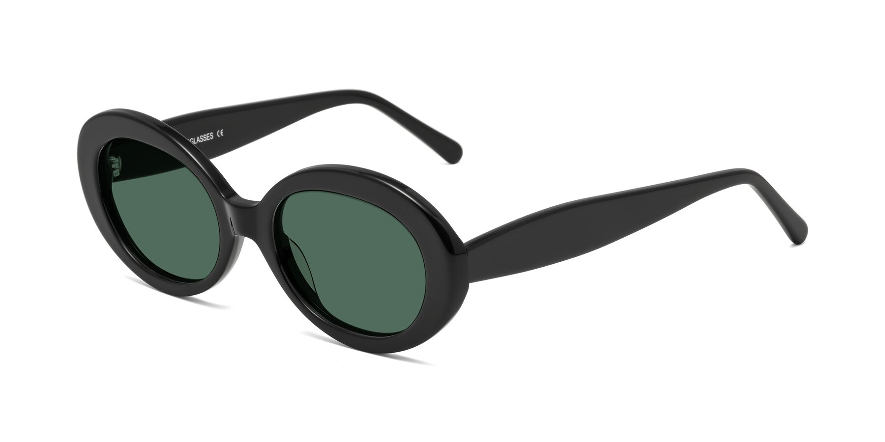 Angle of Fair in Black with Green Polarized Lenses