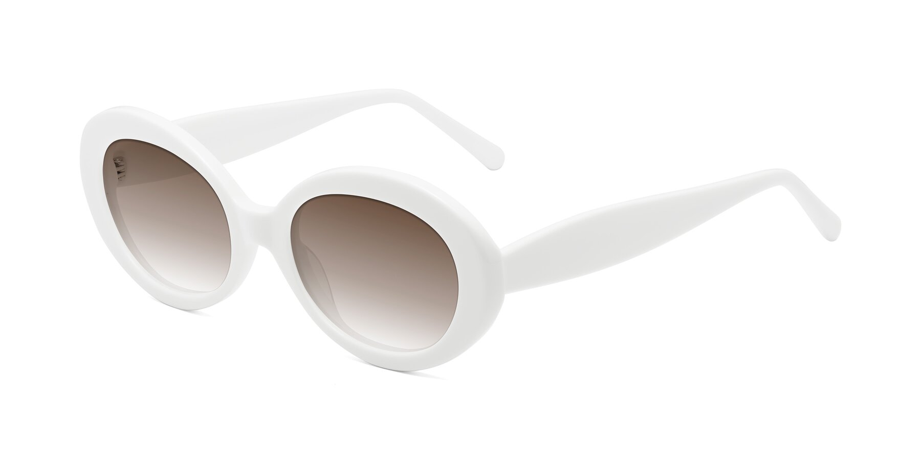 Angle of Fair in White with Brown Gradient Lenses