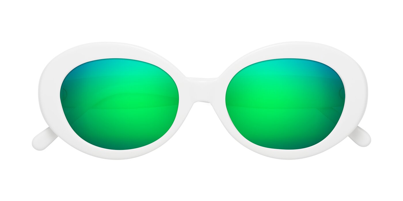 Fair - White Flash Mirrored Sunglasses