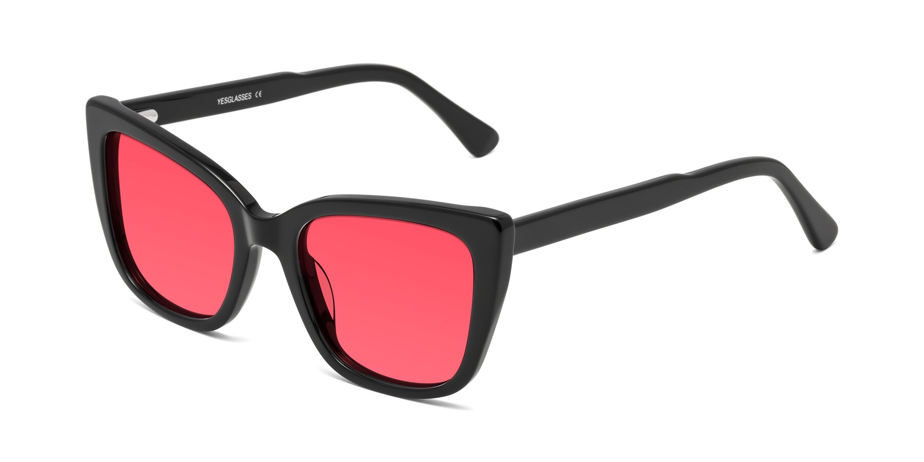 Angle of Sites in Black with Red Tinted Lenses