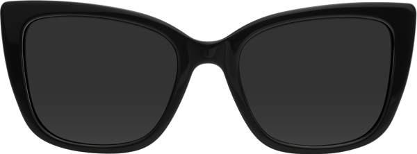Black Narrow Acetate Cat-Eye Tinted Sunglasses with Gray Sunwear Lenses ...