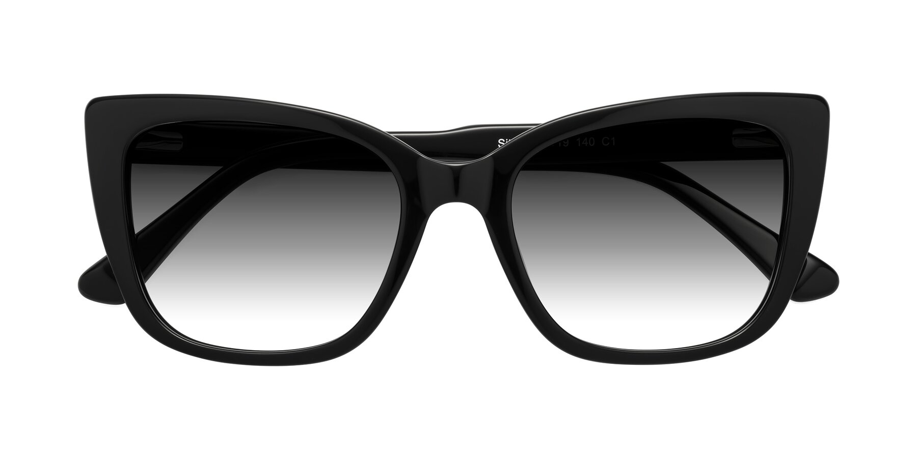 Folded Front of Sites in Black with Gray Gradient Lenses