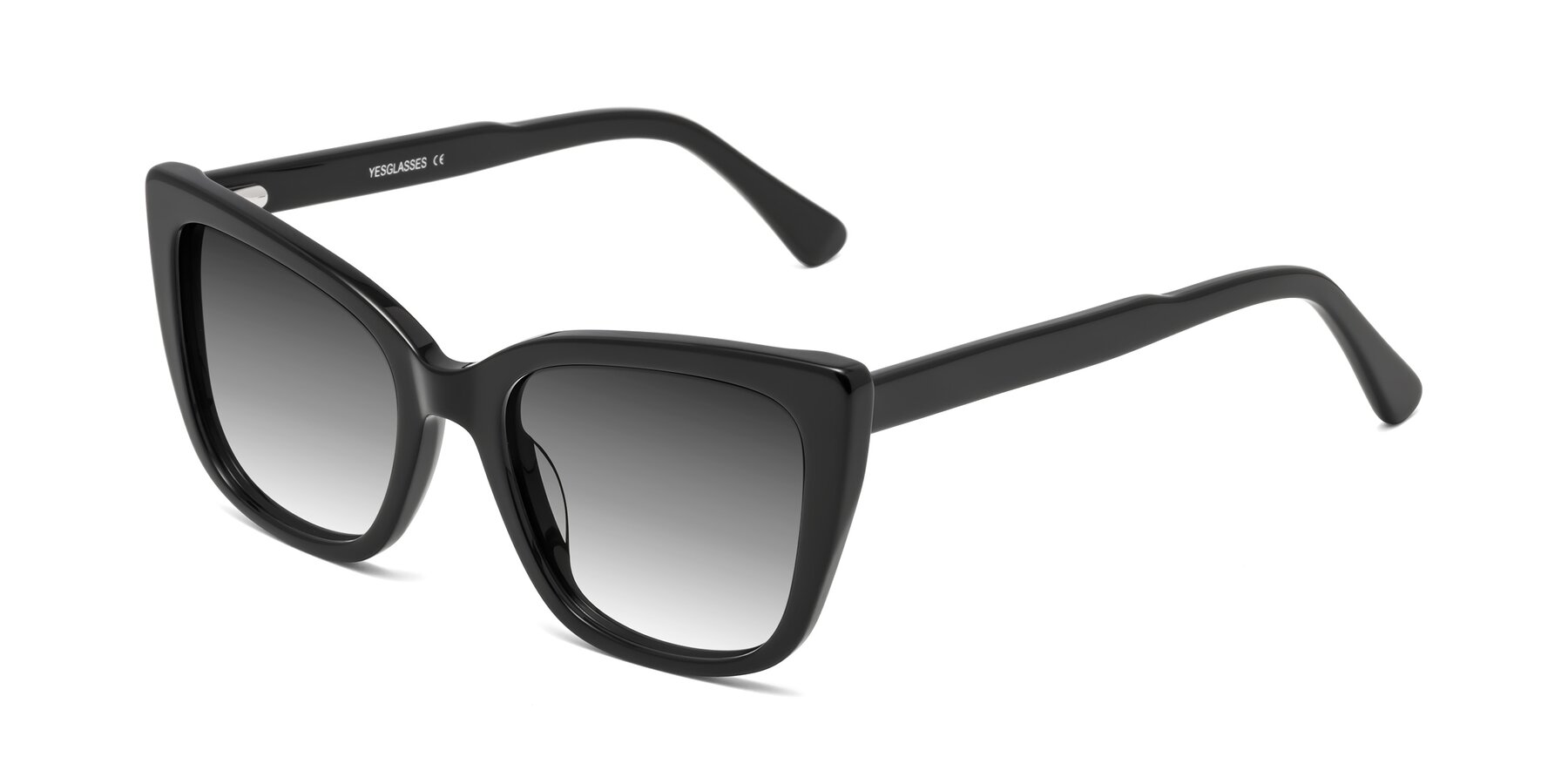 Angle of Sites in Black with Gray Gradient Lenses