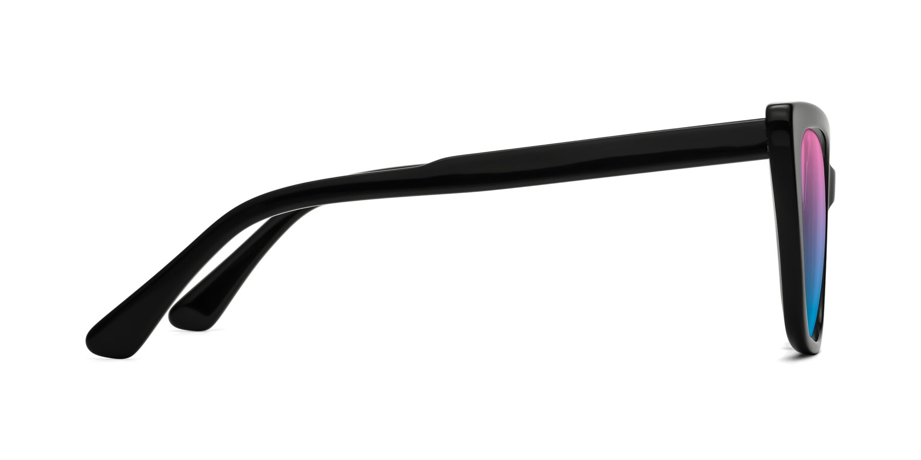 Side of Sites in Black with Pink / Blue Gradient Lenses
