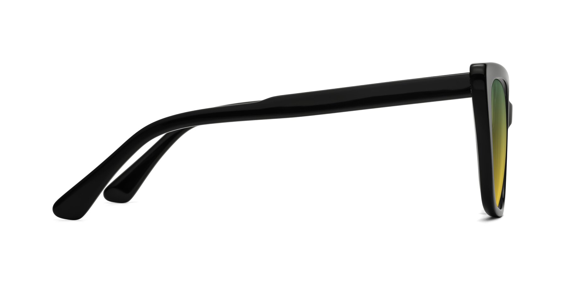 Side of Sites in Black with Green / Yellow Gradient Lenses