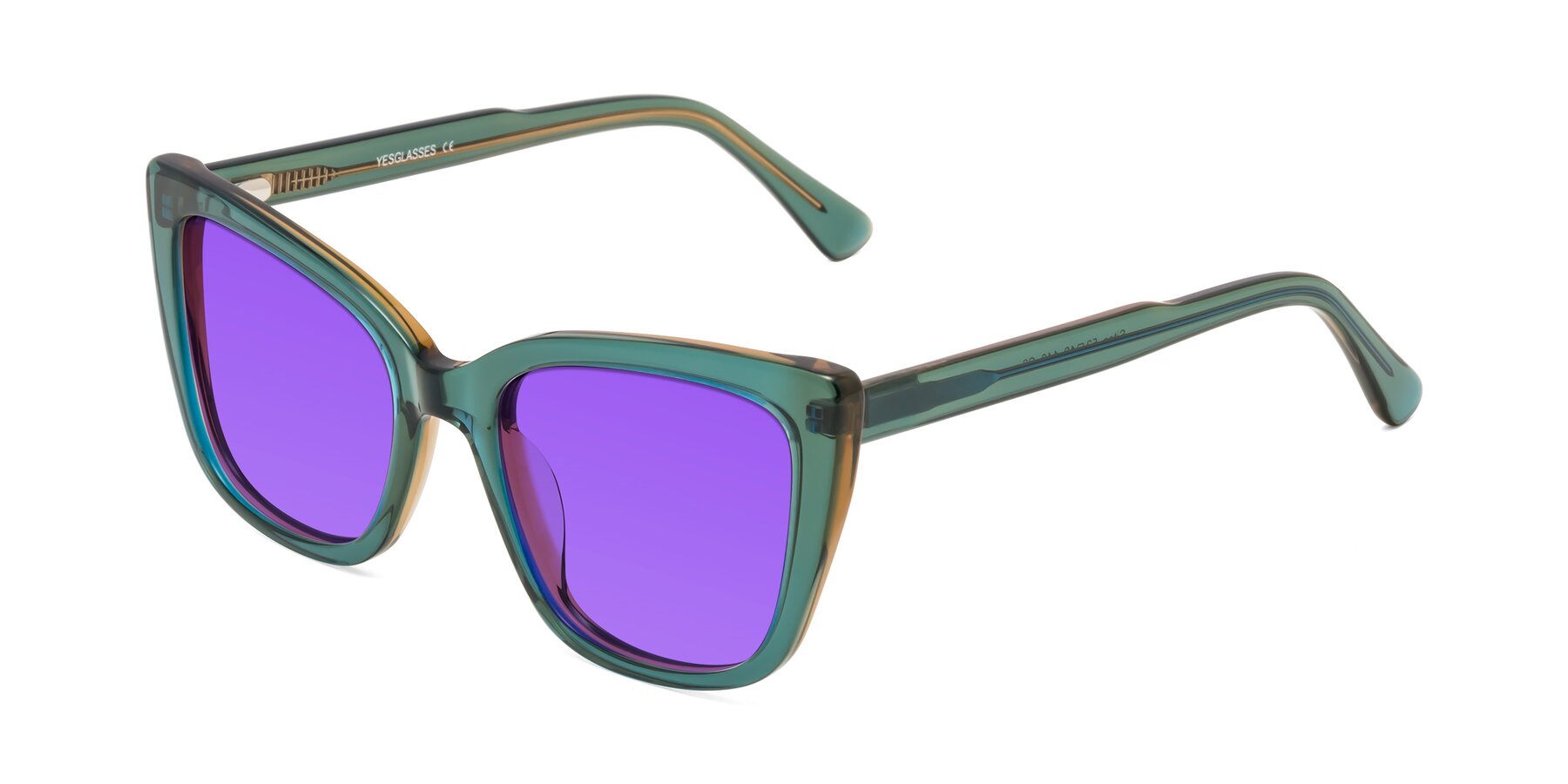 Angle of Sites in Transparent Green with Purple Tinted Lenses