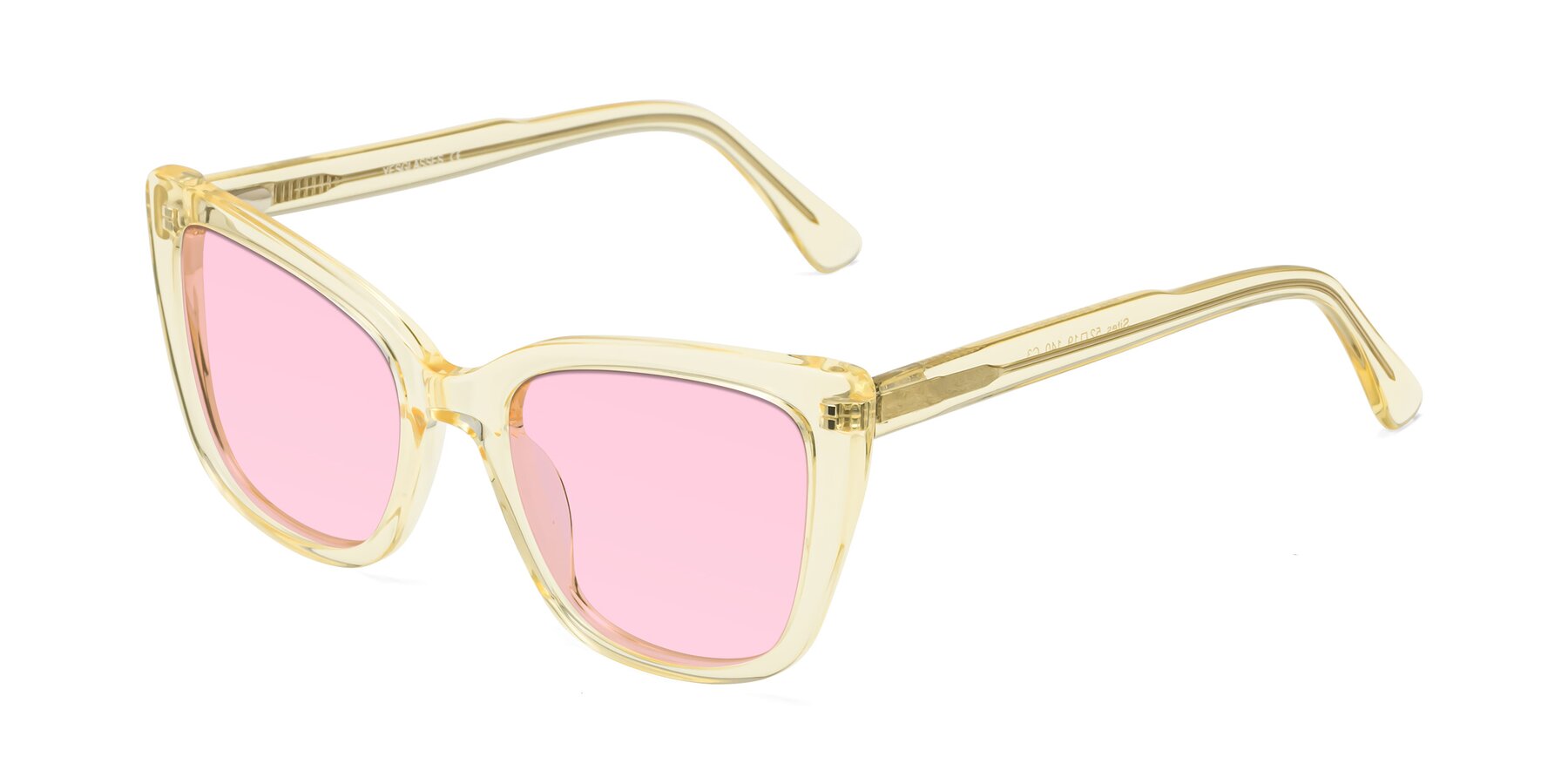 Angle of Sites in Transparent Yellow with Light Pink Tinted Lenses