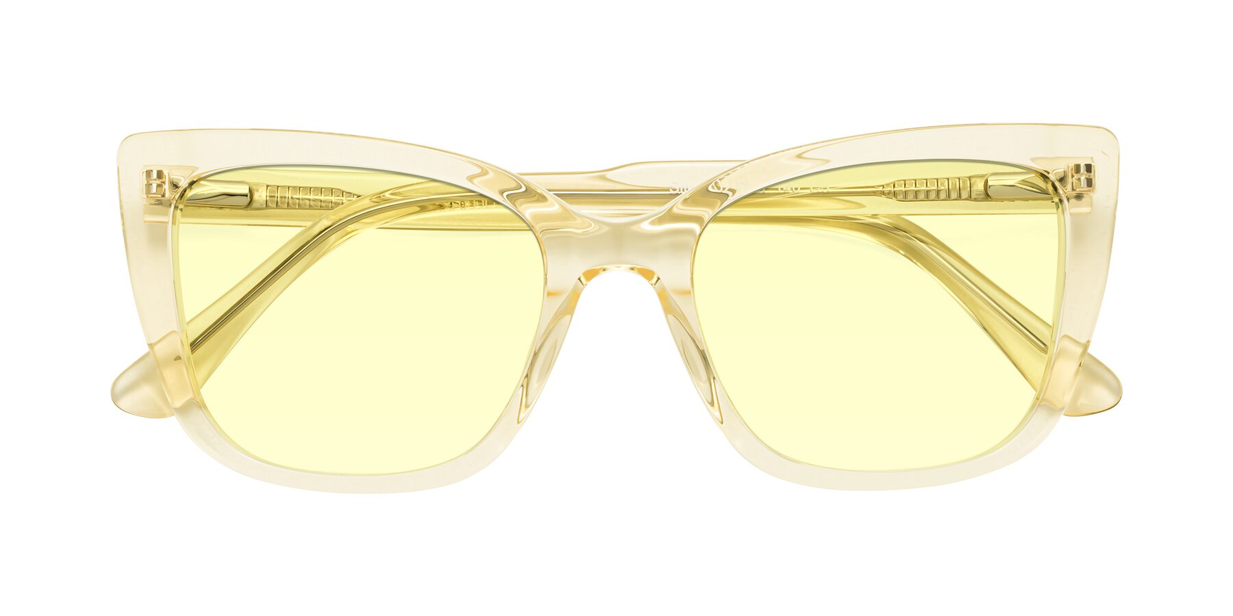 Folded Front of Sites in Transparent Yellow with Light Yellow Tinted Lenses