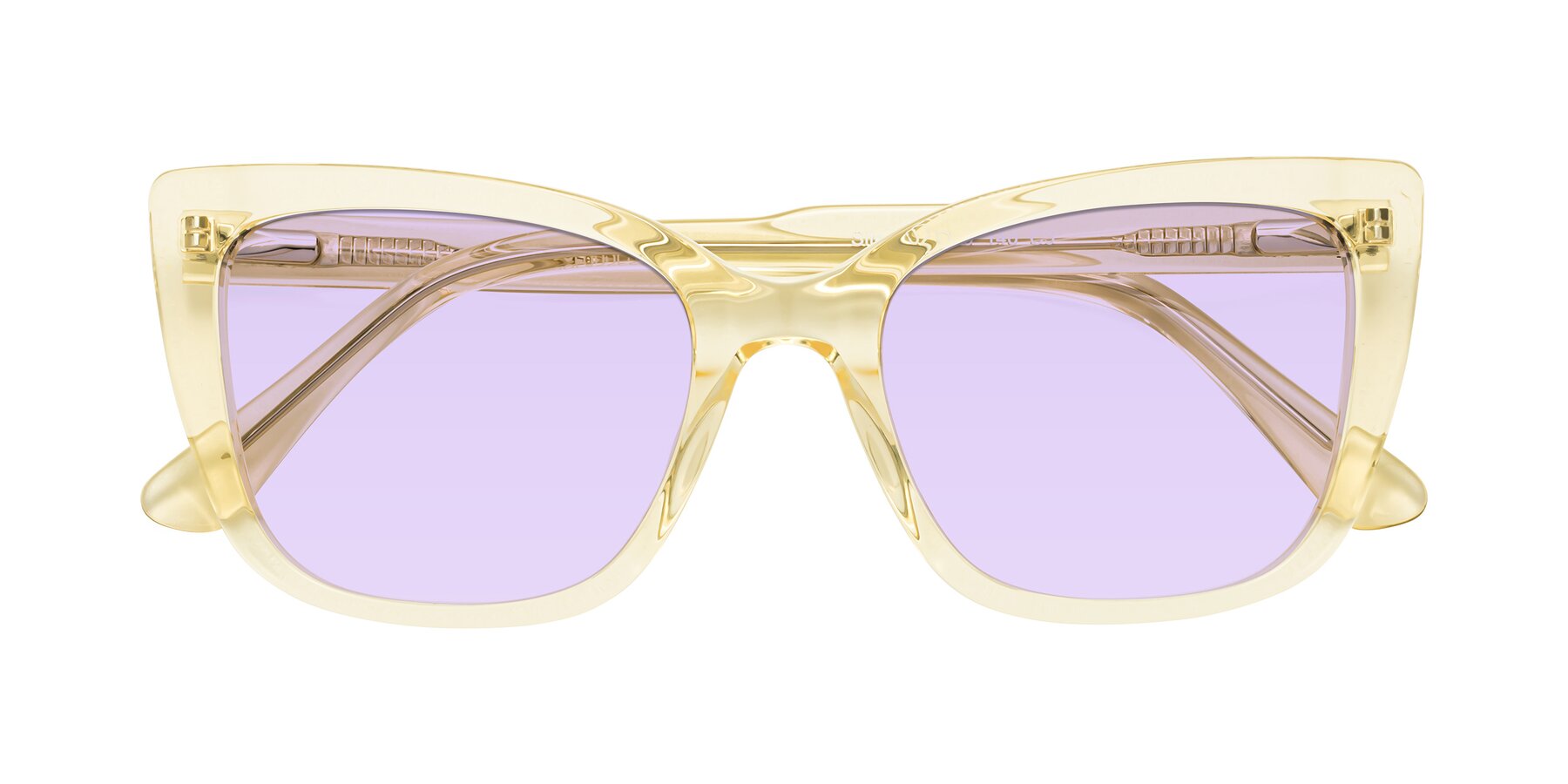 Folded Front of Sites in Transparent Yellow with Light Purple Tinted Lenses