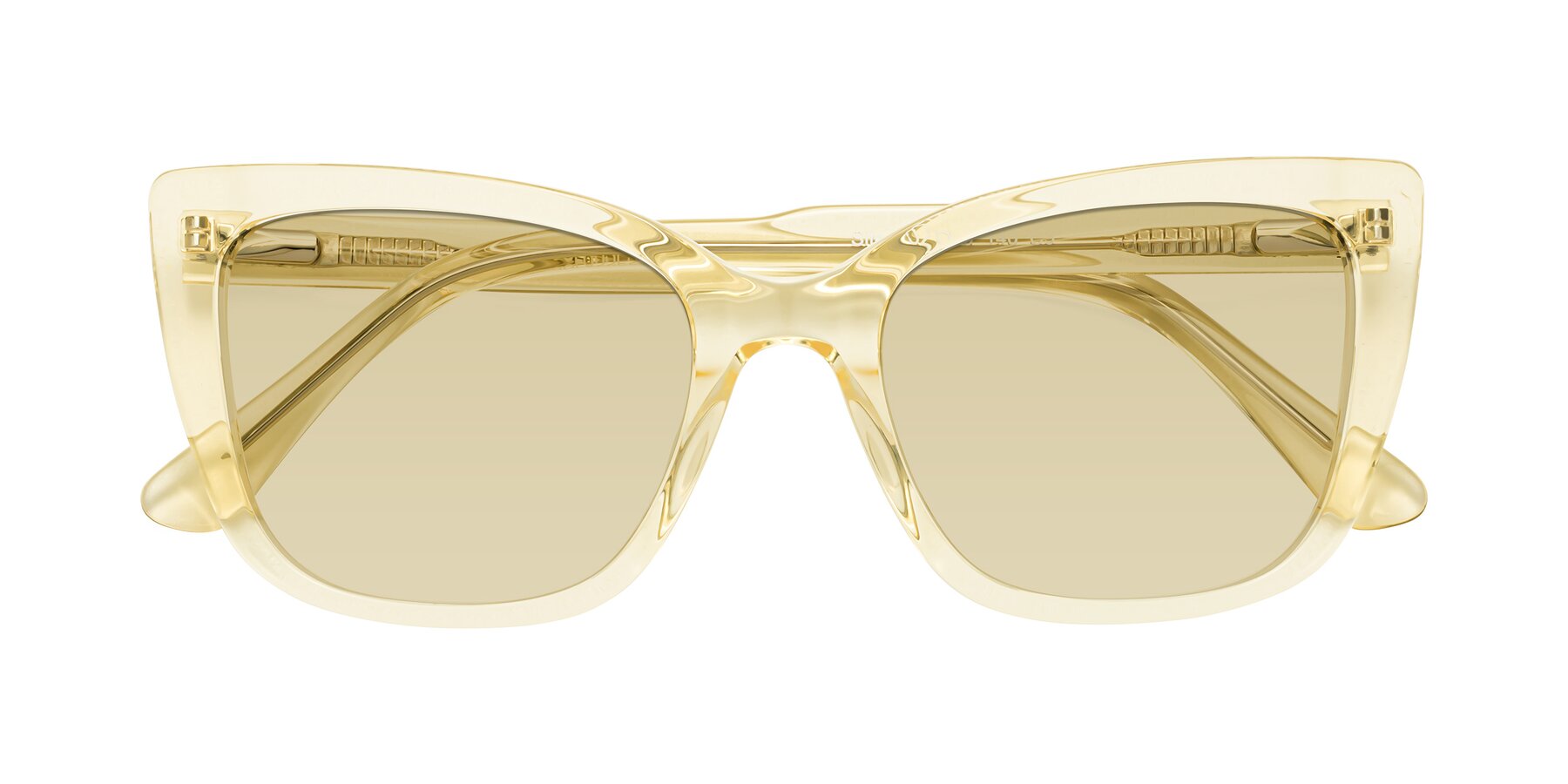 Folded Front of Sites in Transparent Yellow with Light Champagne Tinted Lenses