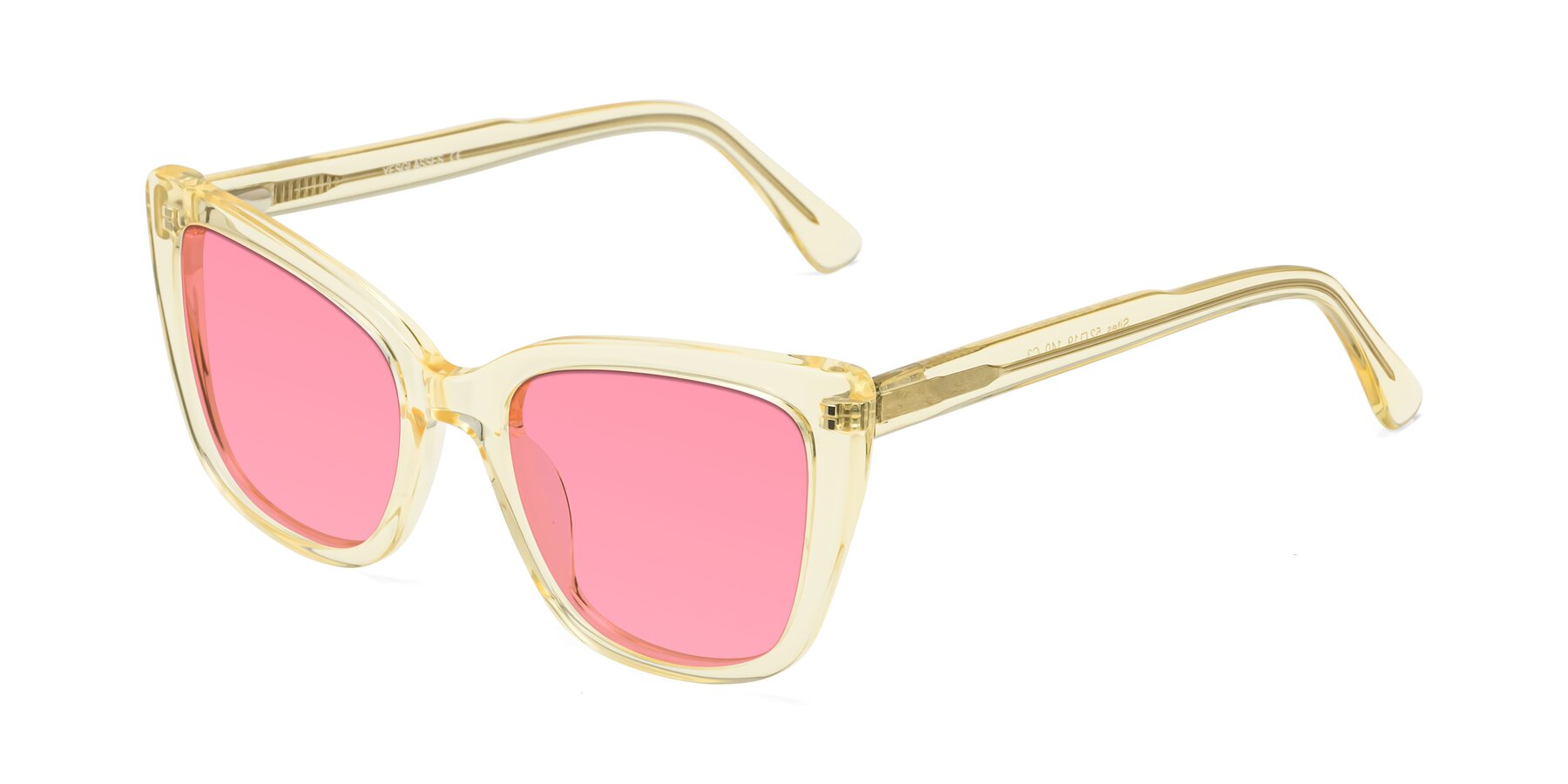 Angle of Sites in Transparent Yellow with Pink Tinted Lenses