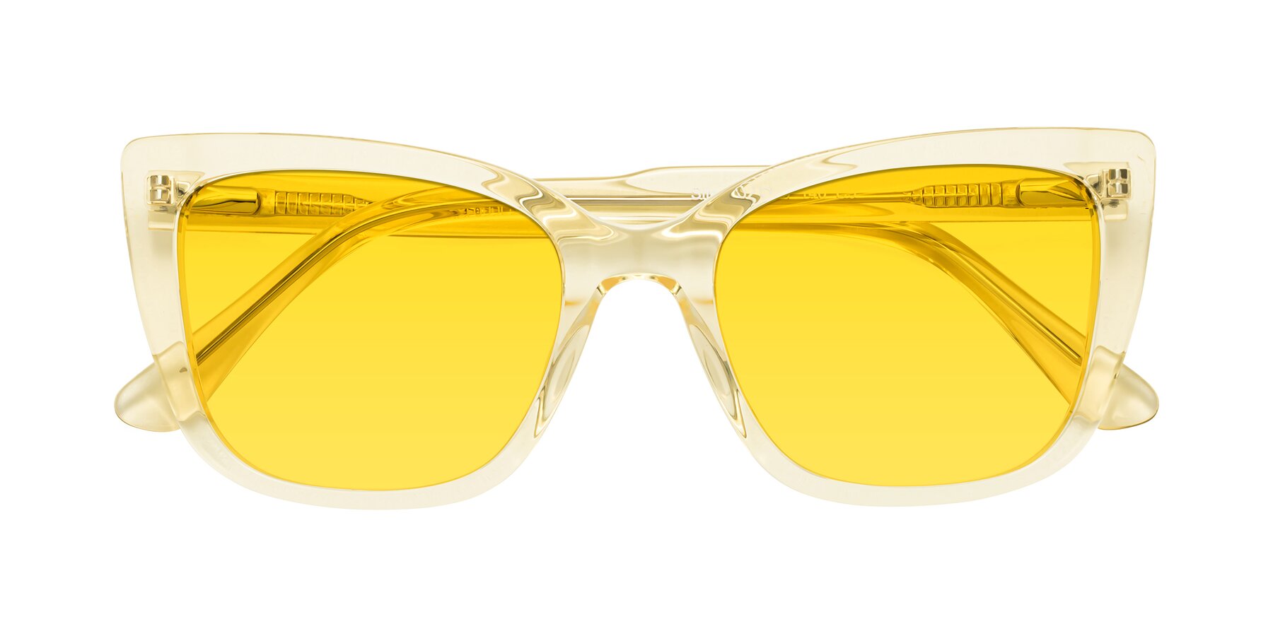 Folded Front of Sites in Transparent Yellow with Yellow Tinted Lenses