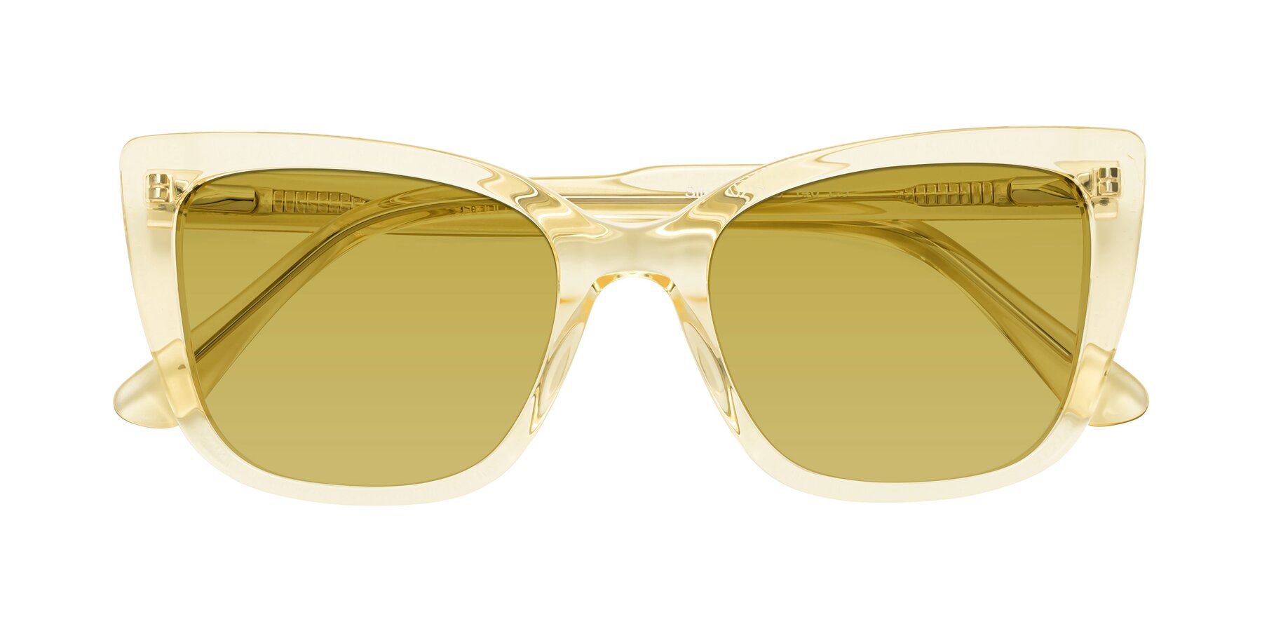Folded Front of Sites in Transparent Yellow with Champagne Tinted Lenses