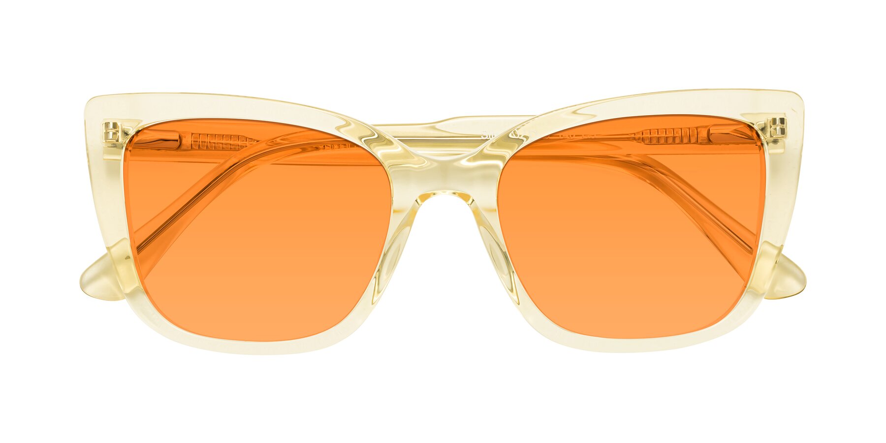 Folded Front of Sites in Transparent Yellow with Orange Tinted Lenses