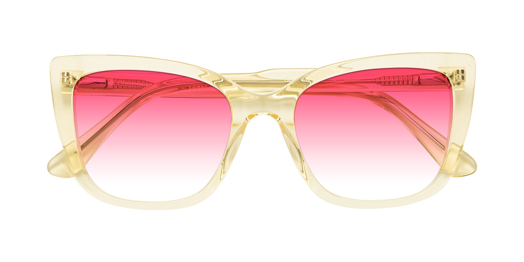 Folded Front of Sites in Transparent Yellow with Pink Gradient Lenses