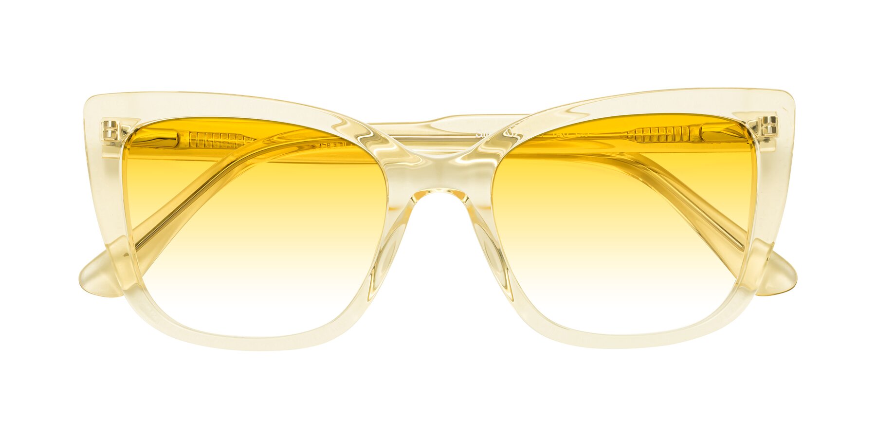 Folded Front of Sites in Transparent Yellow with Yellow Gradient Lenses