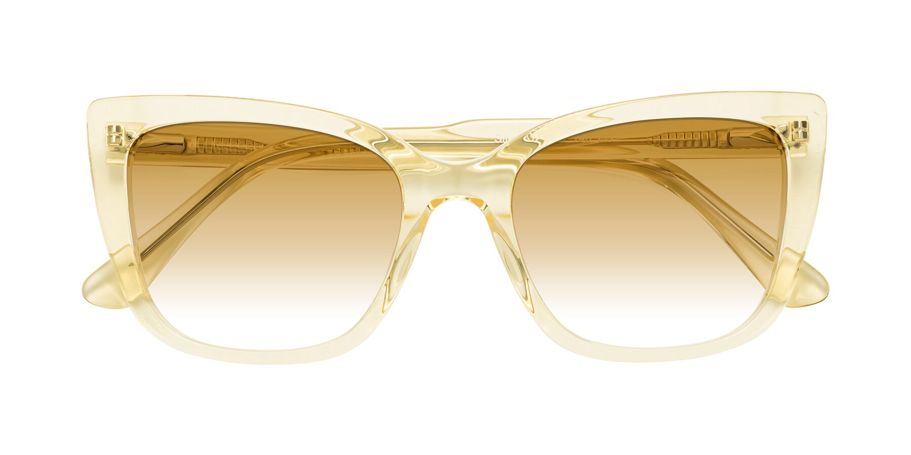 Folded Front of Sites in Transparent Yellow with Champagne Gradient Lenses