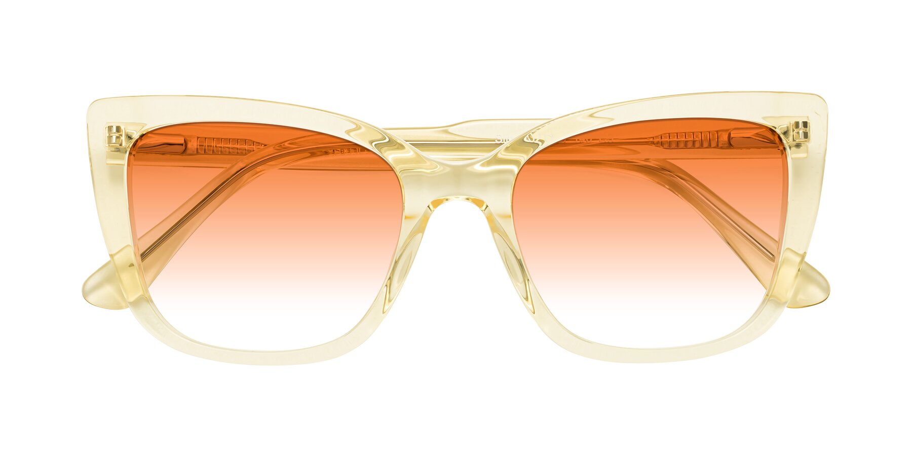 Folded Front of Sites in Transparent Yellow with Orange Gradient Lenses