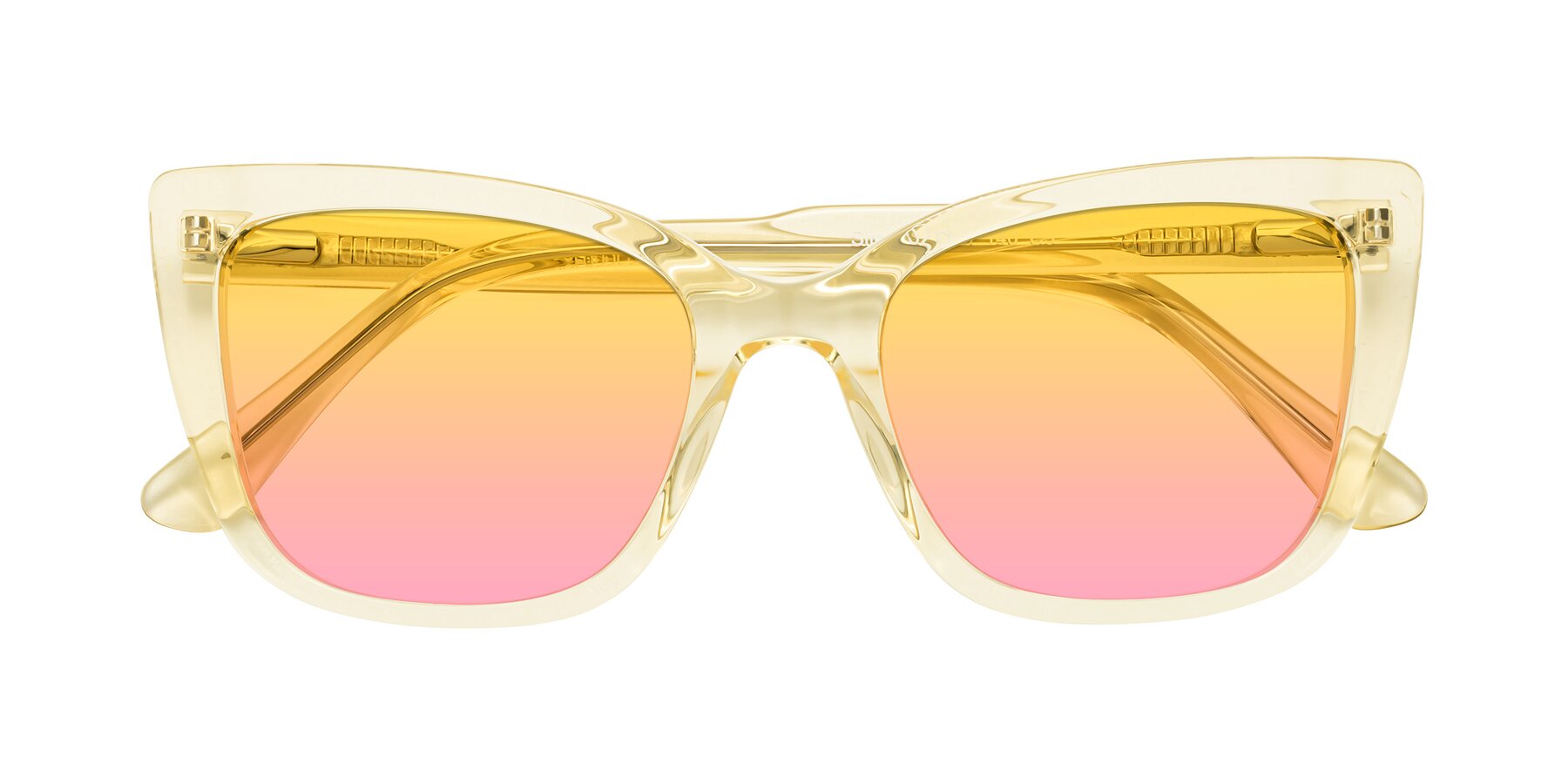 Folded Front of Sites in Transparent Yellow with Yellow / Pink Gradient Lenses