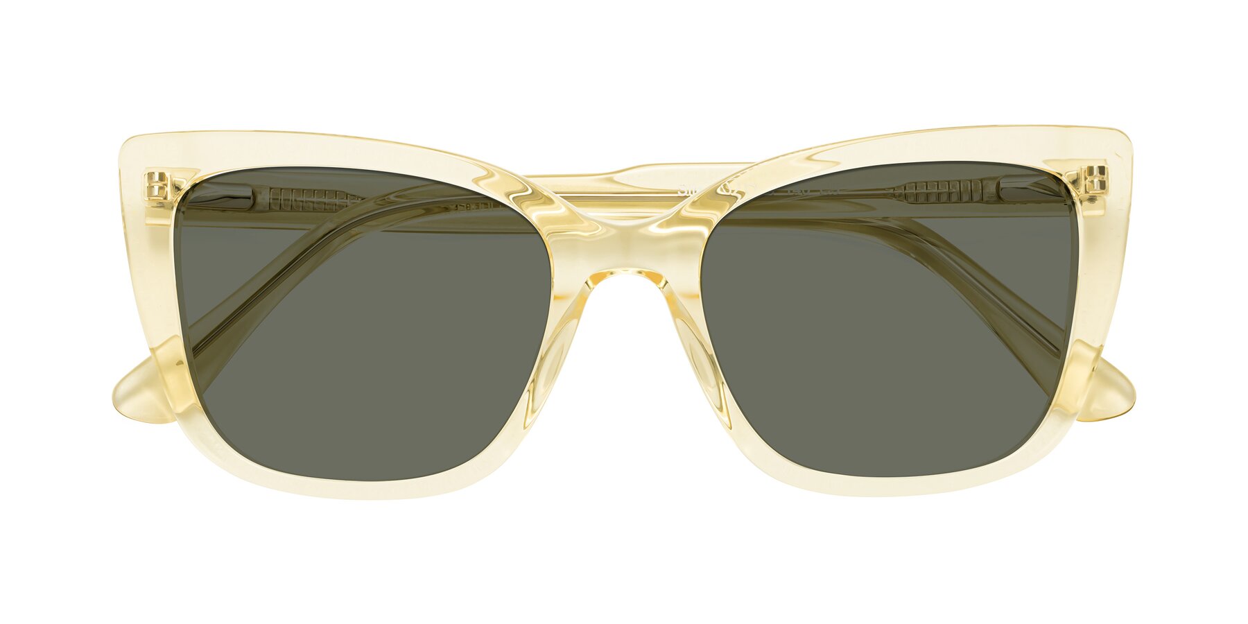 Folded Front of Sites in Transparent Yellow with Gray Polarized Lenses