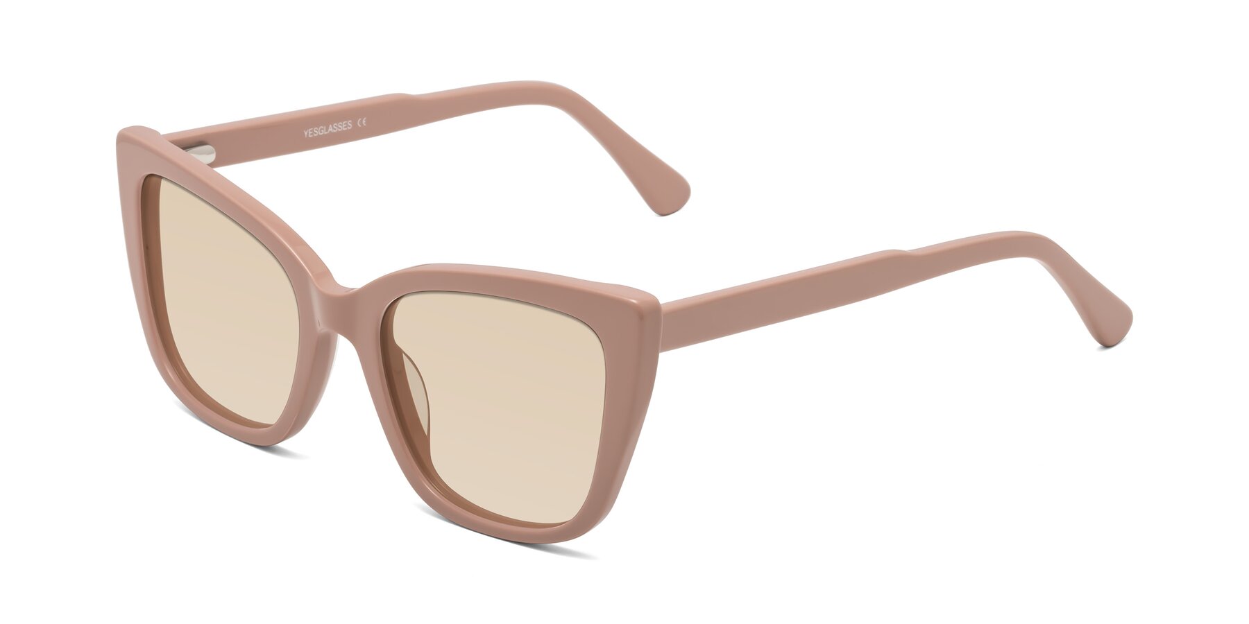 Angle of Sites in Dusty Mauve with Light Brown Tinted Lenses
