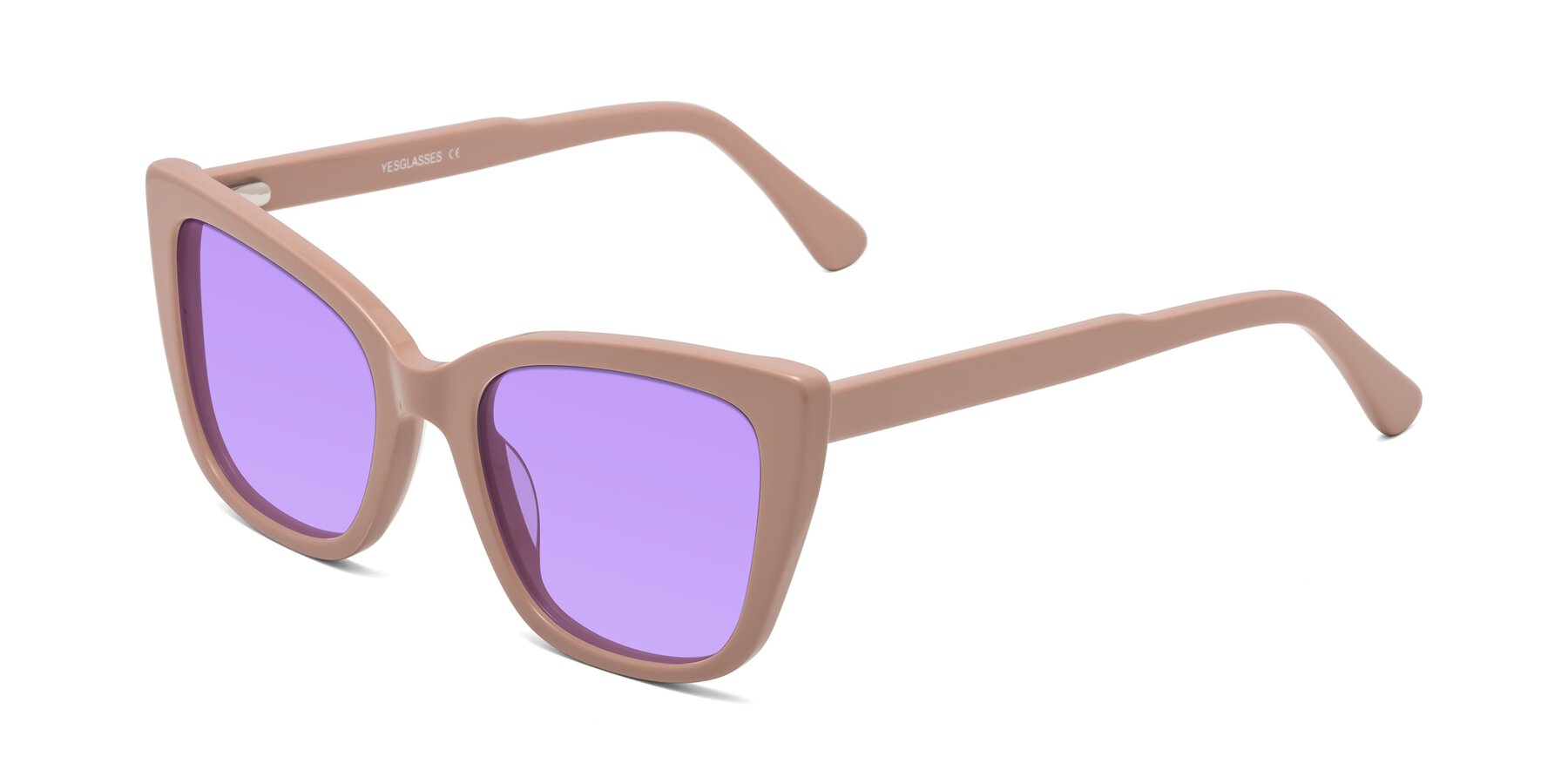 Angle of Sites in Dusty Mauve with Medium Purple Tinted Lenses