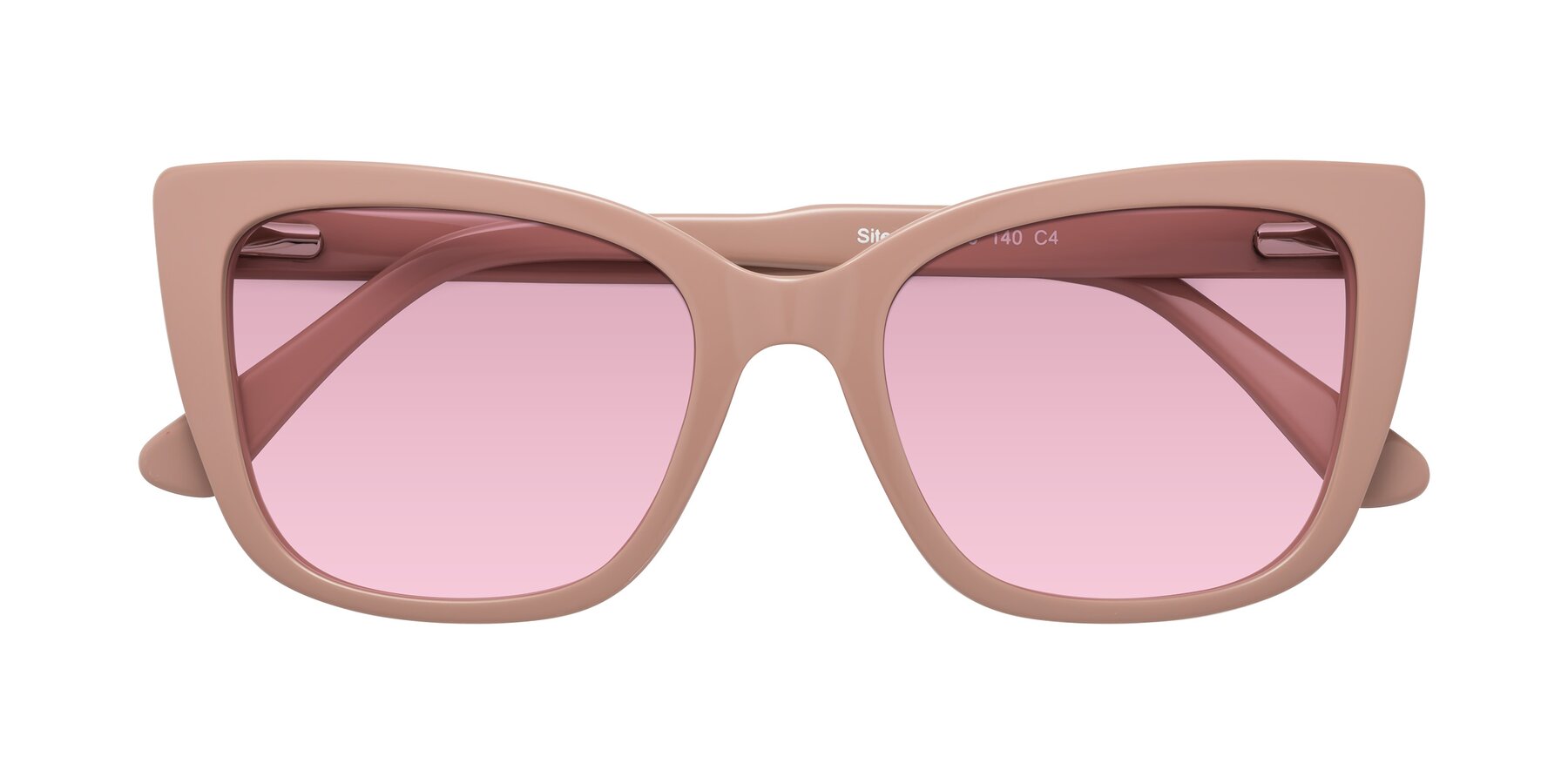 Folded Front of Sites in Dusty Mauve with Light Wine Tinted Lenses